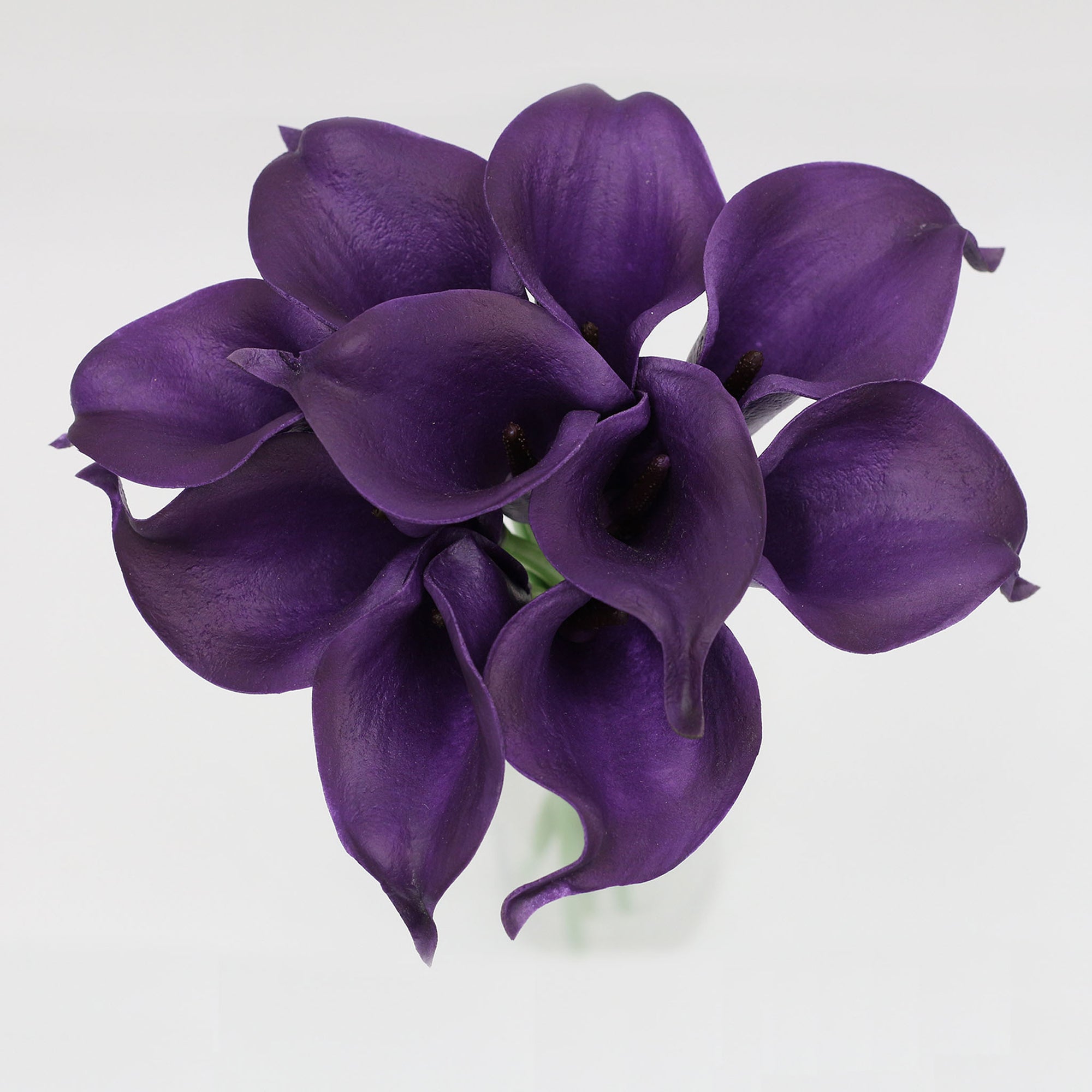 Dark Purple Calla Lilies Latex Flower Bouquet