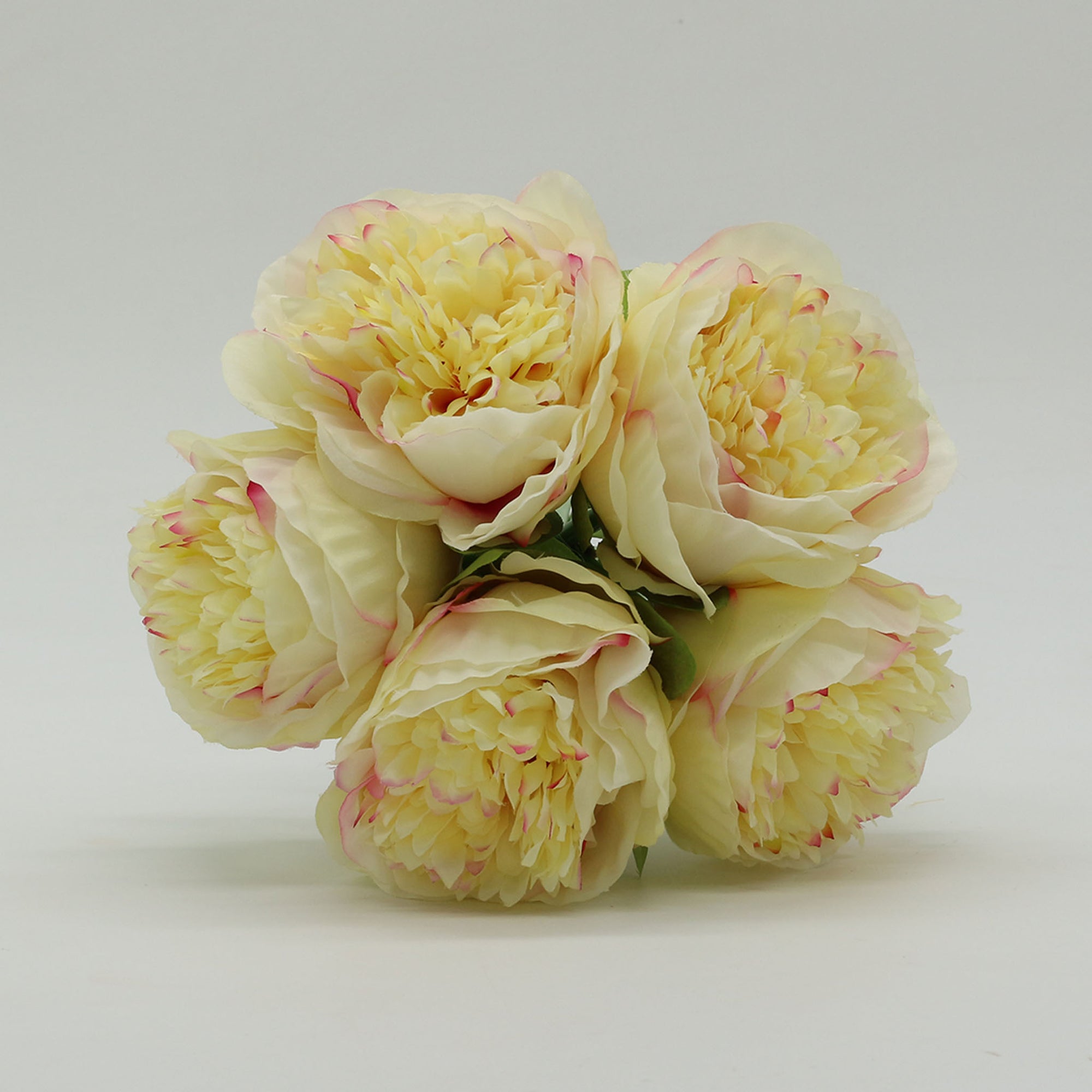 Champagne Silk Peony Bouquet Quality Wedding Flowers 5 Heads Peonies Crafts