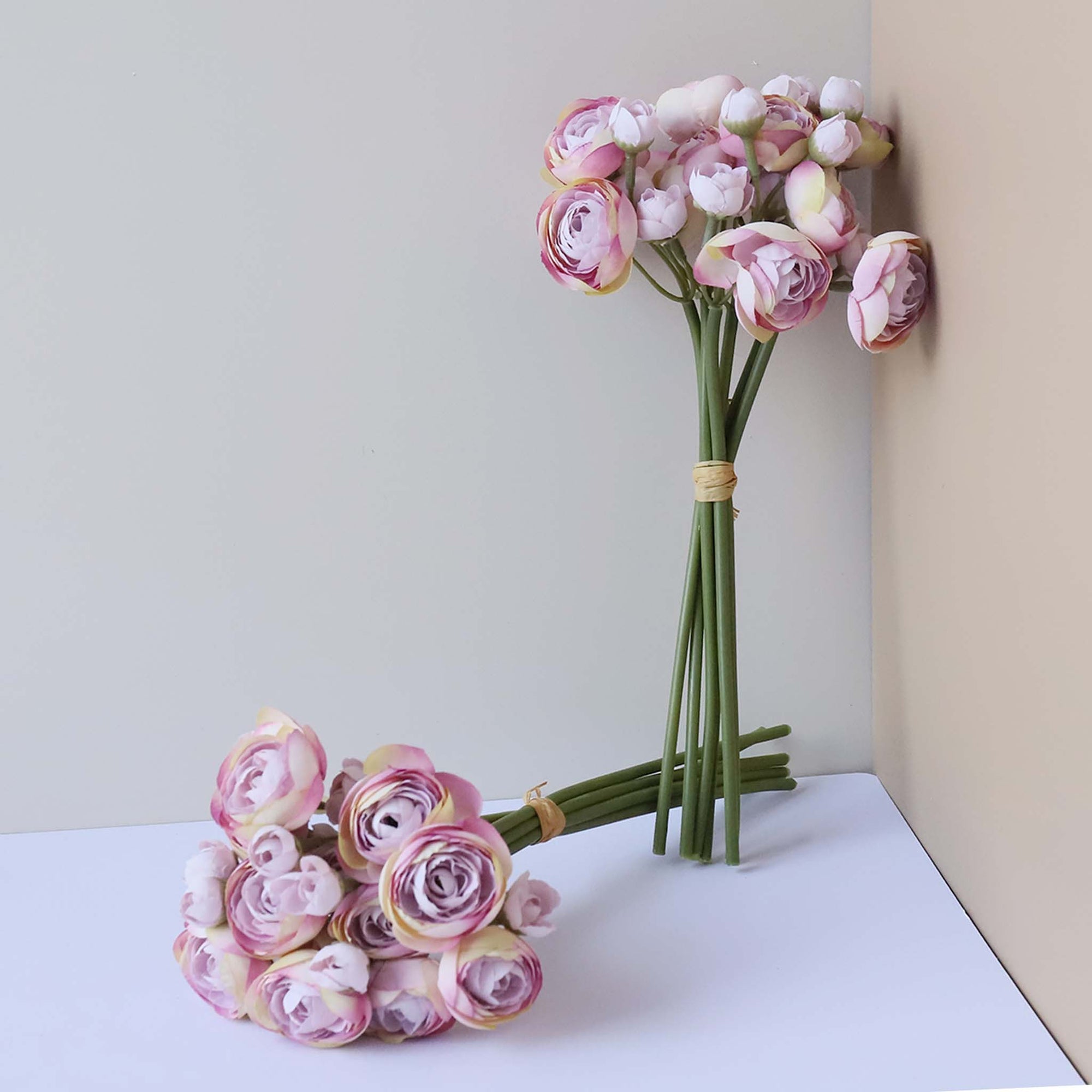 Small Peony Silk Ranunculus Flower Bundle