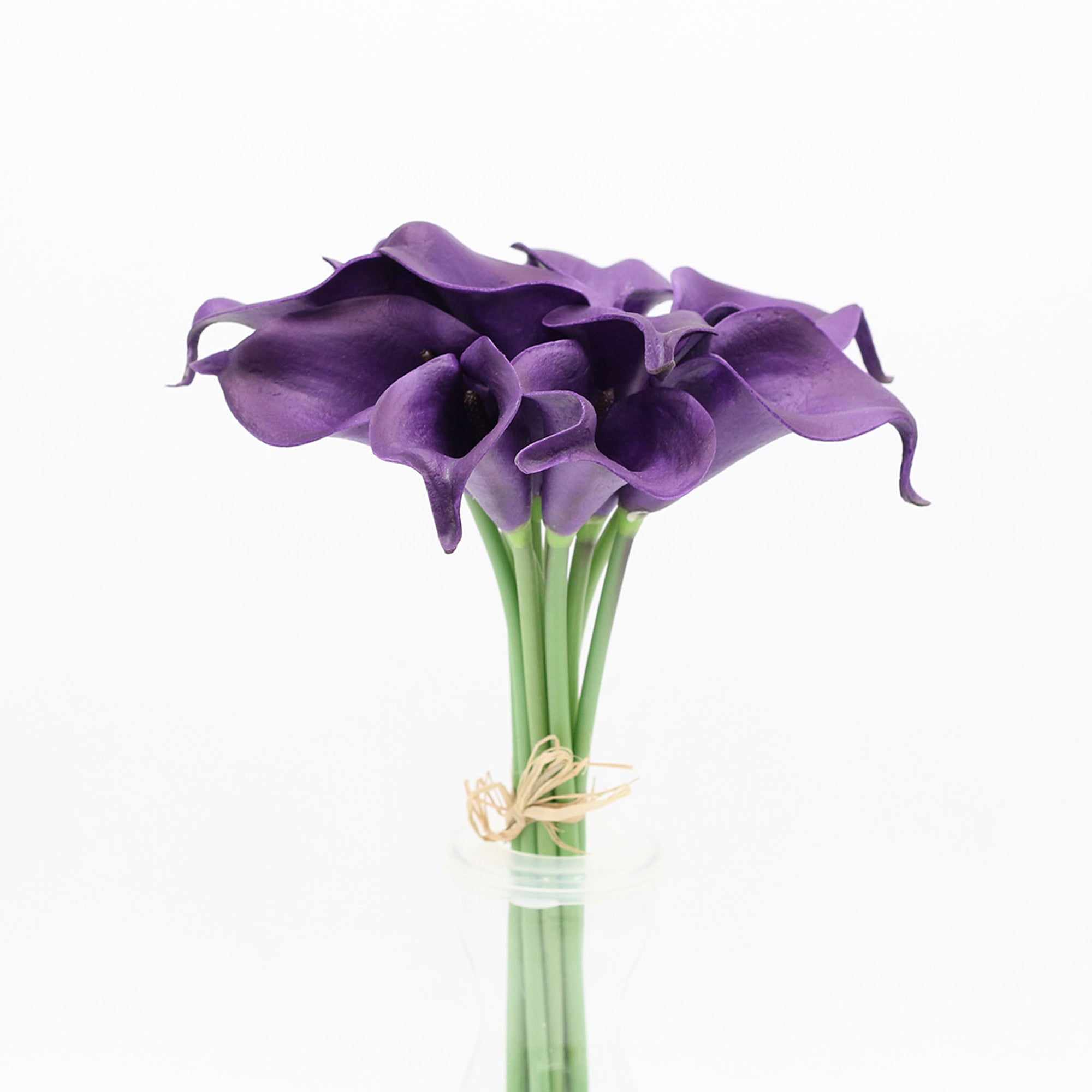 Dark Purple Calla Lilies Latex Flower Bouquet