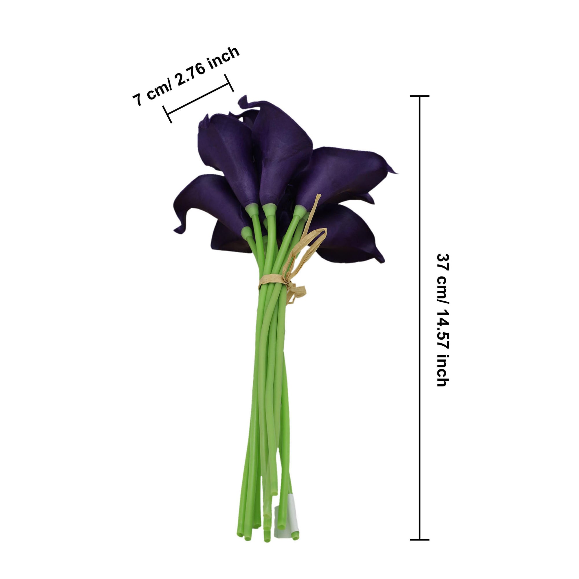 Dark Purple Calla Lilies Latex Flower Bouquet