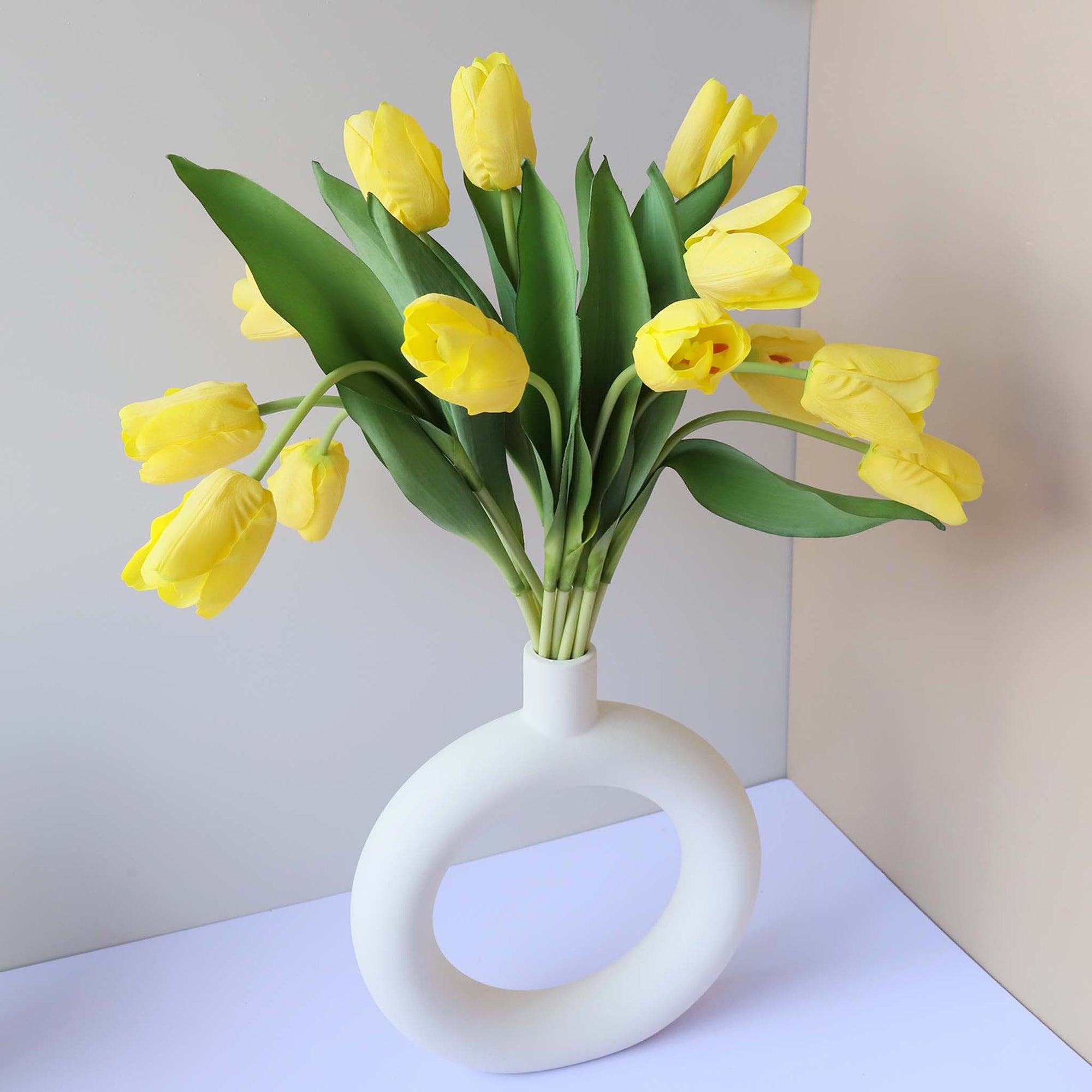 Real Touch Tulips Silk Flowers for Home Decor