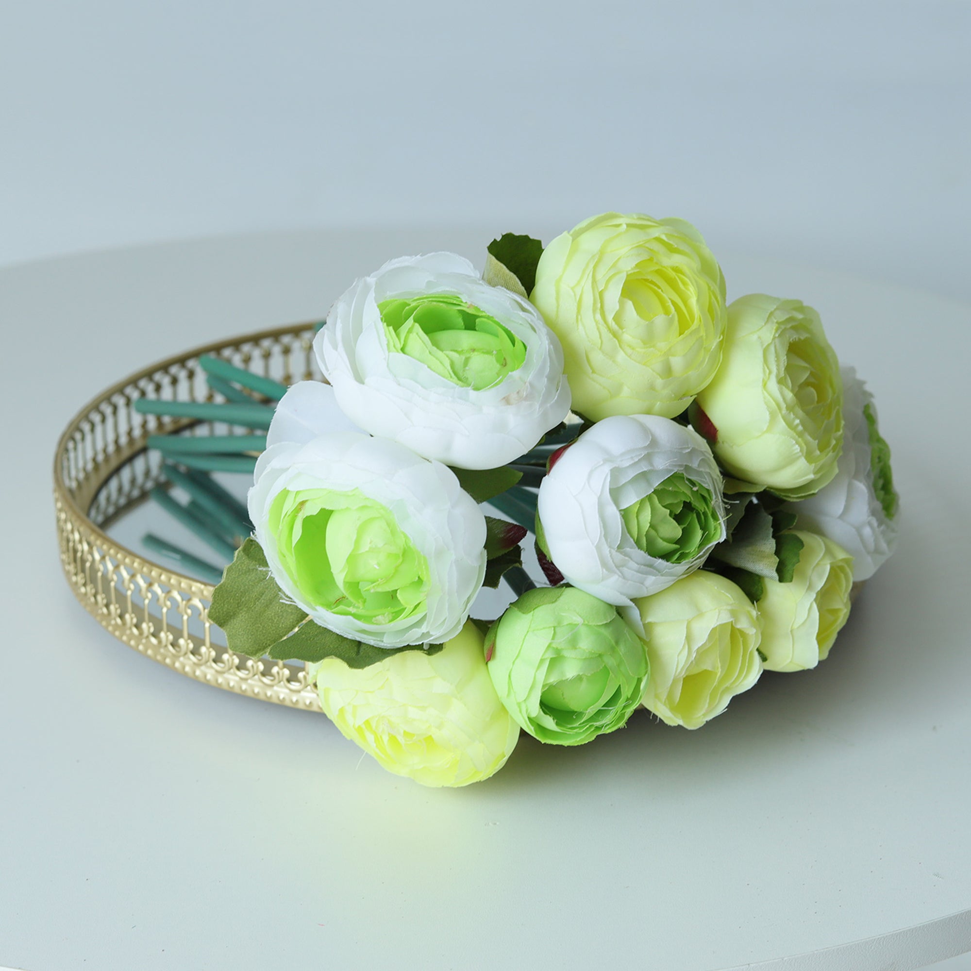 Small Silk Peony Ranunculus Flower Bouquet