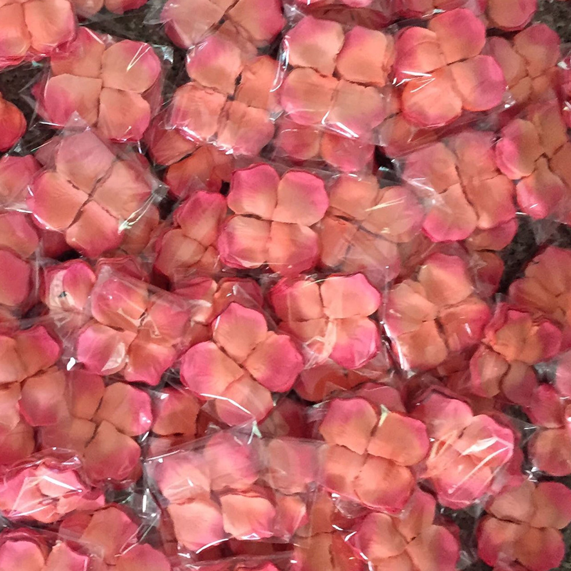 Peach Coral Flower Petals Micropeach Fabric Petals 500pcs