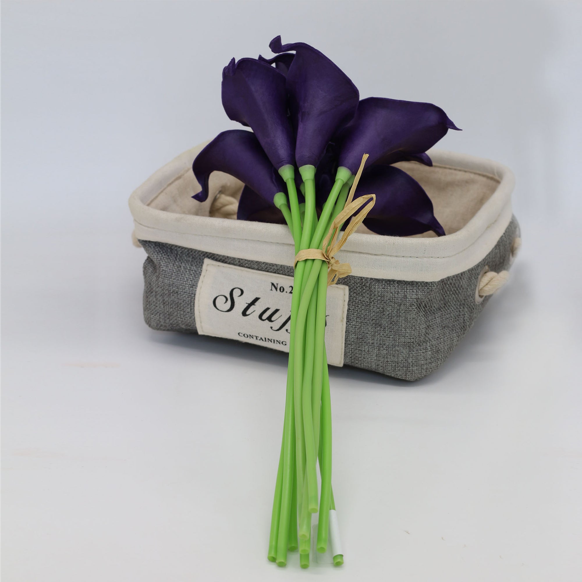Dark Purple Calla Lilies Latex Flower Bouquet