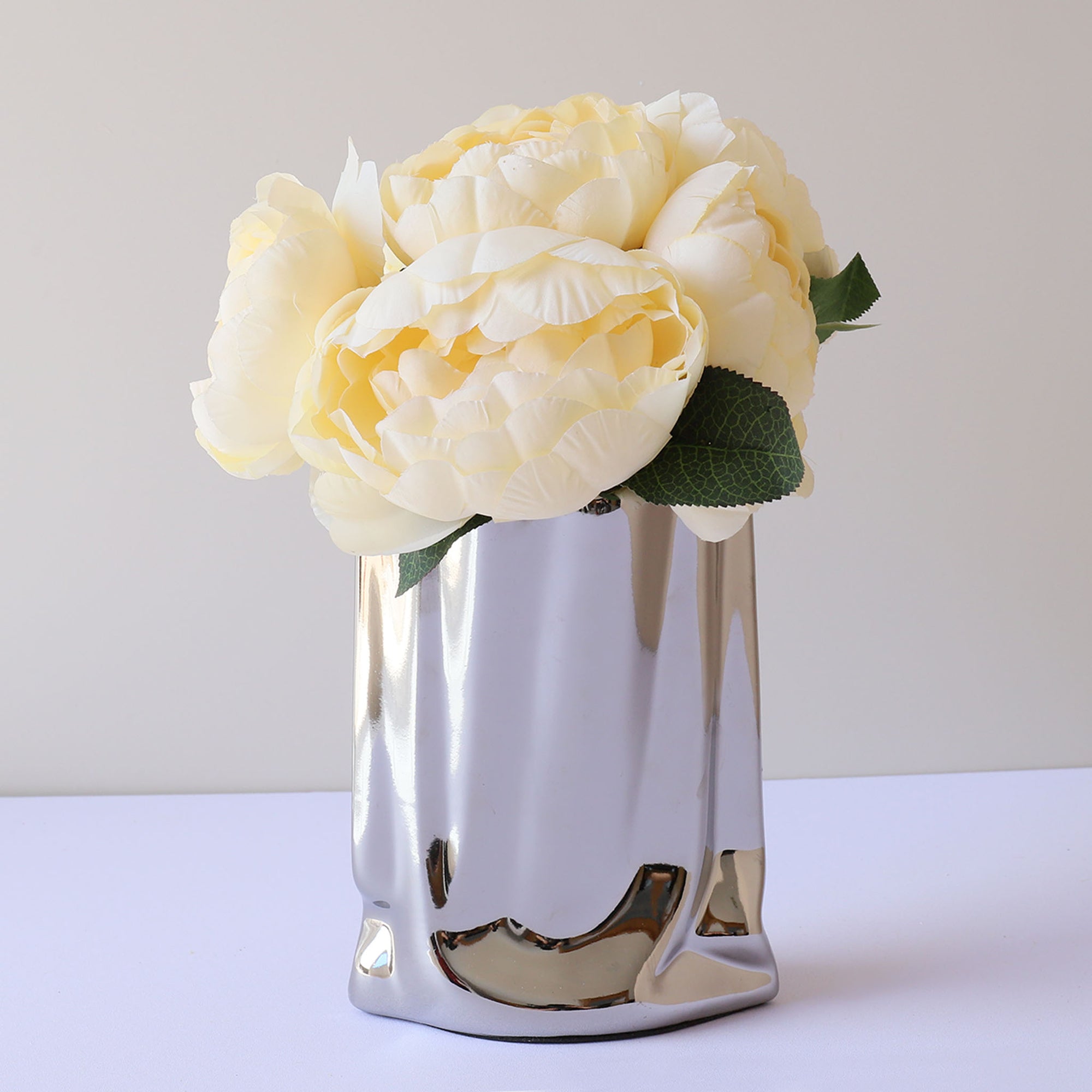 Faux Silk Peony Bouquet Artificial Flower Arrangement Wedding Centerpieces Decor
