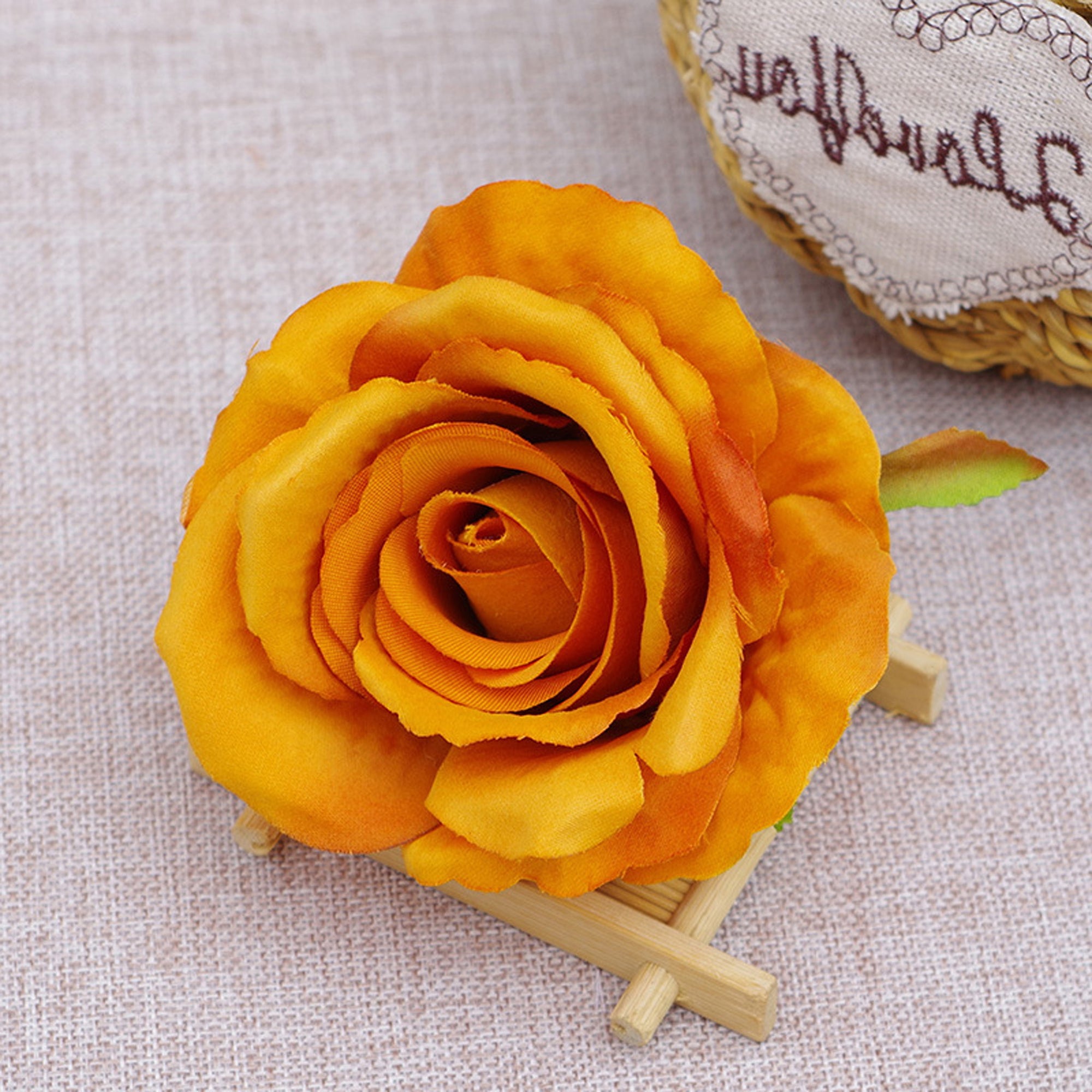 Quality Artificial Flower Heads Velvet Roses