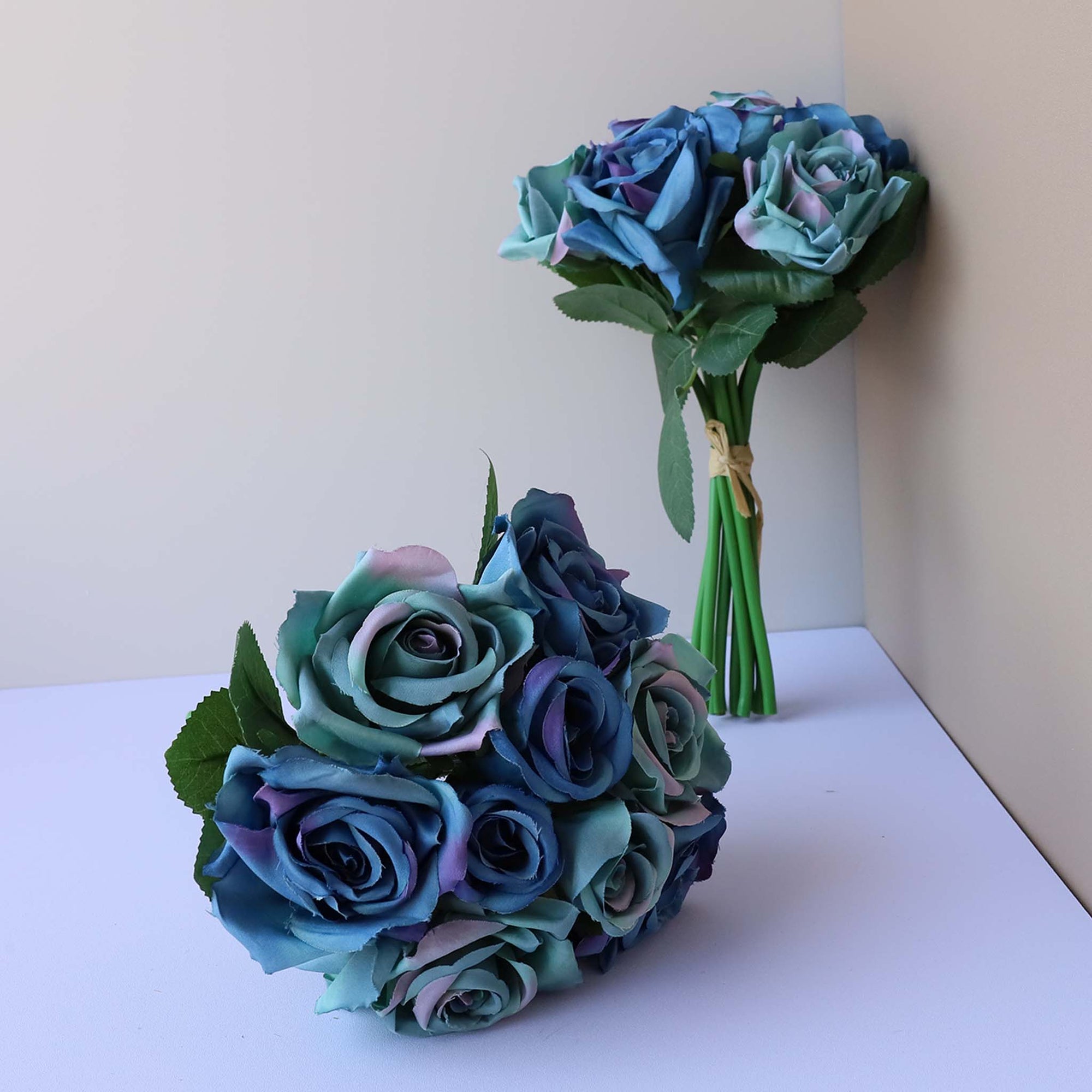 Champagne Silk Flower Bouquet Artificial Floral Arrangement for Home Decoration