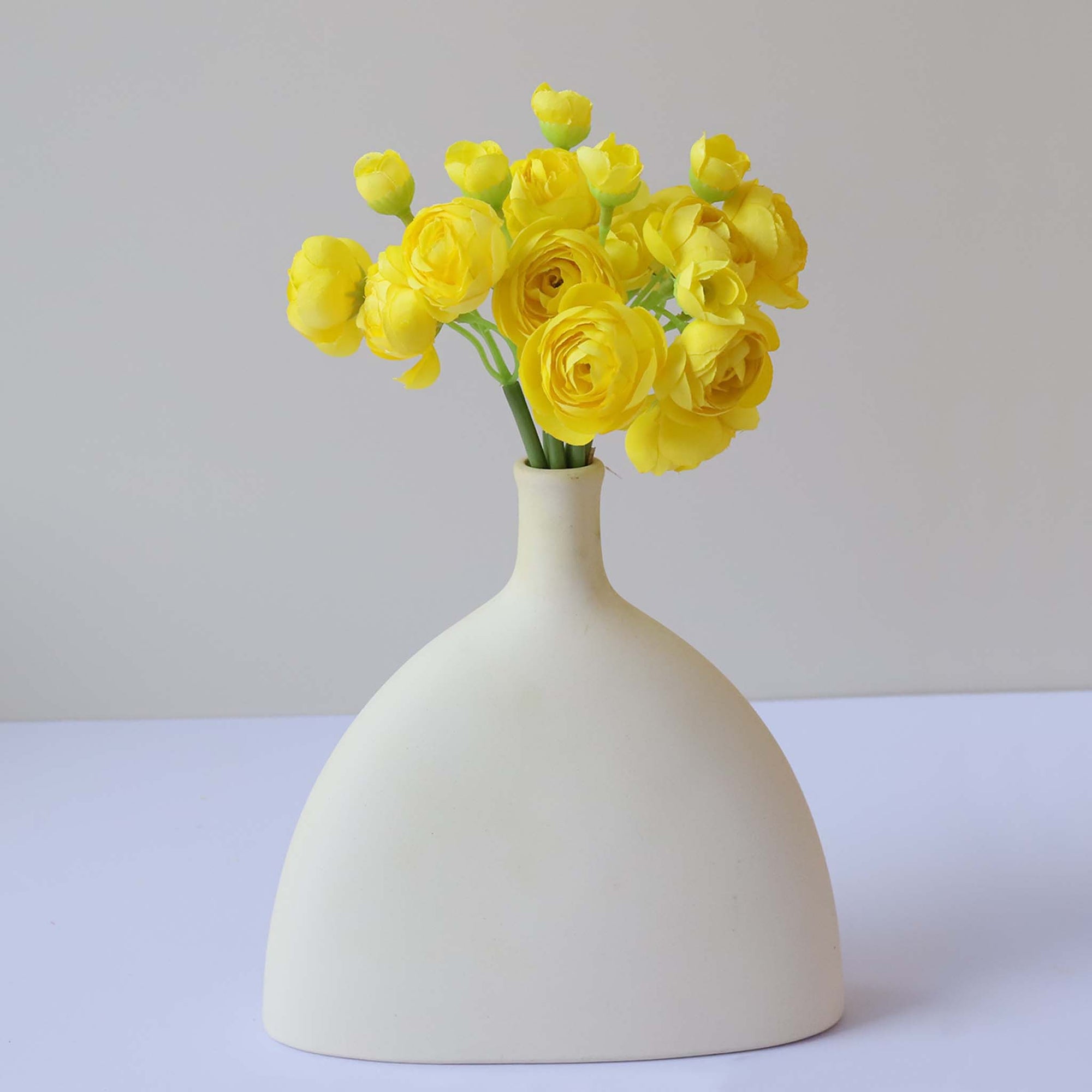 Yellow Ranunculus Silk Artificial Flower Bush