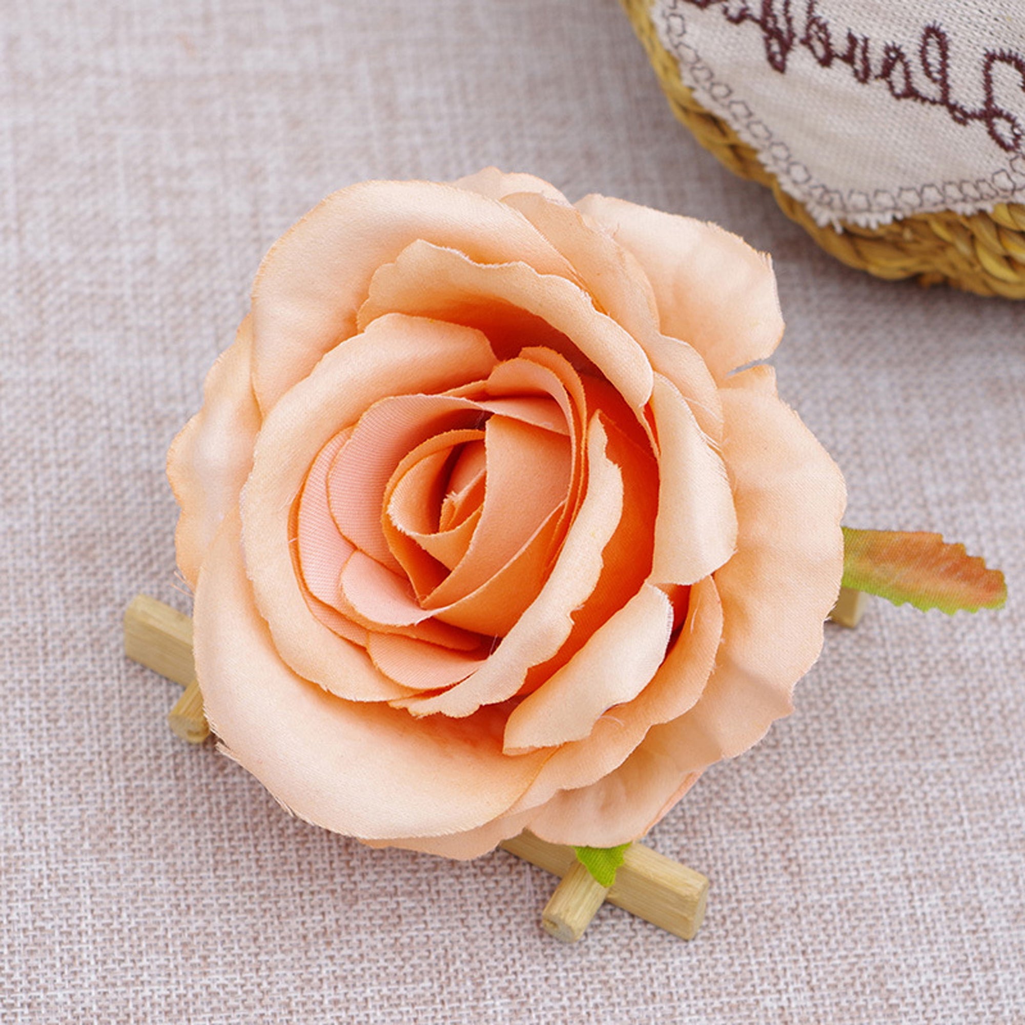 Quality Artificial Flower Heads Velvet Roses