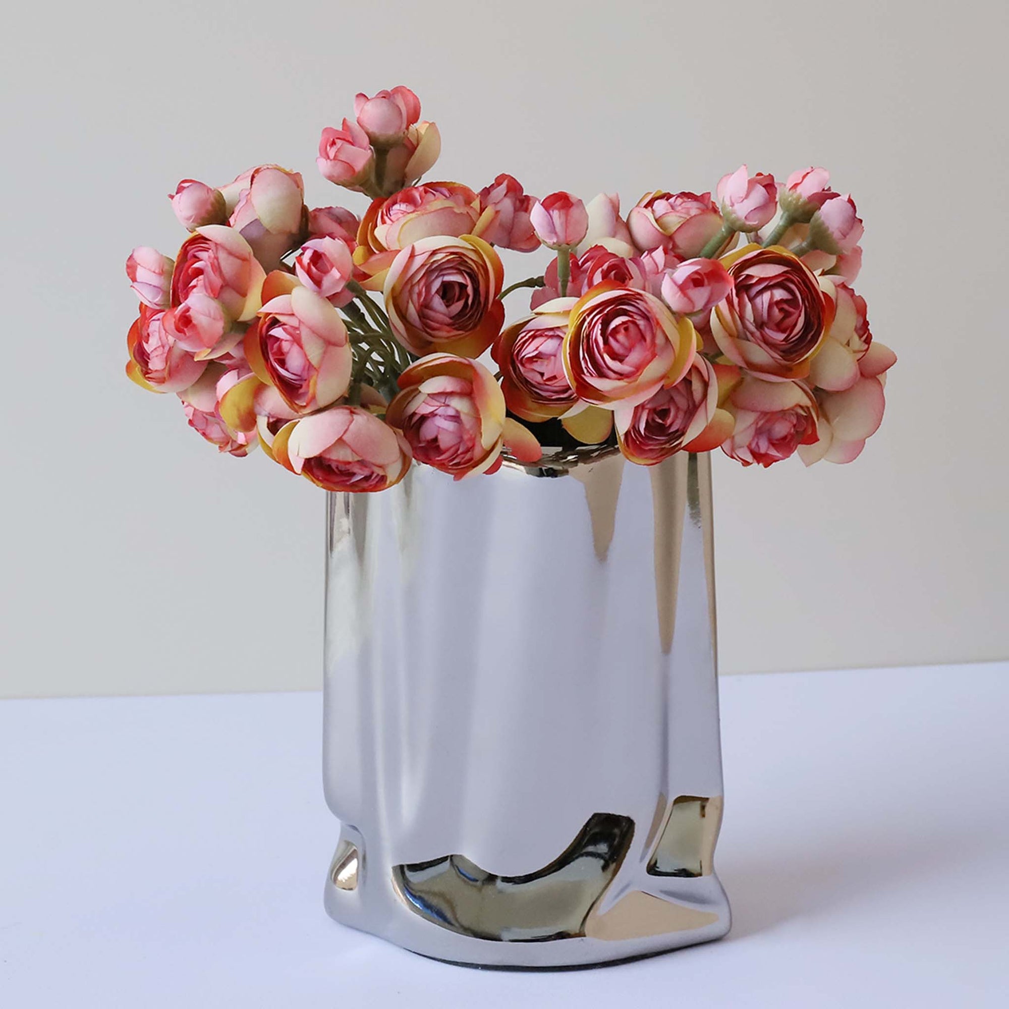 Small Peony Silk Ranunculus Flower Bundle