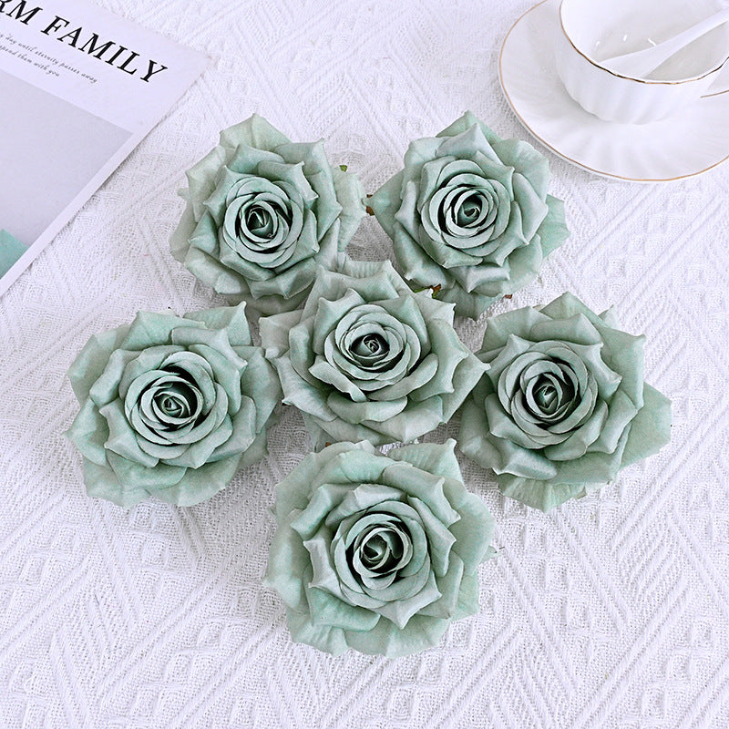Wholesale Silk Flat Roses Artificial Flowers Crafts