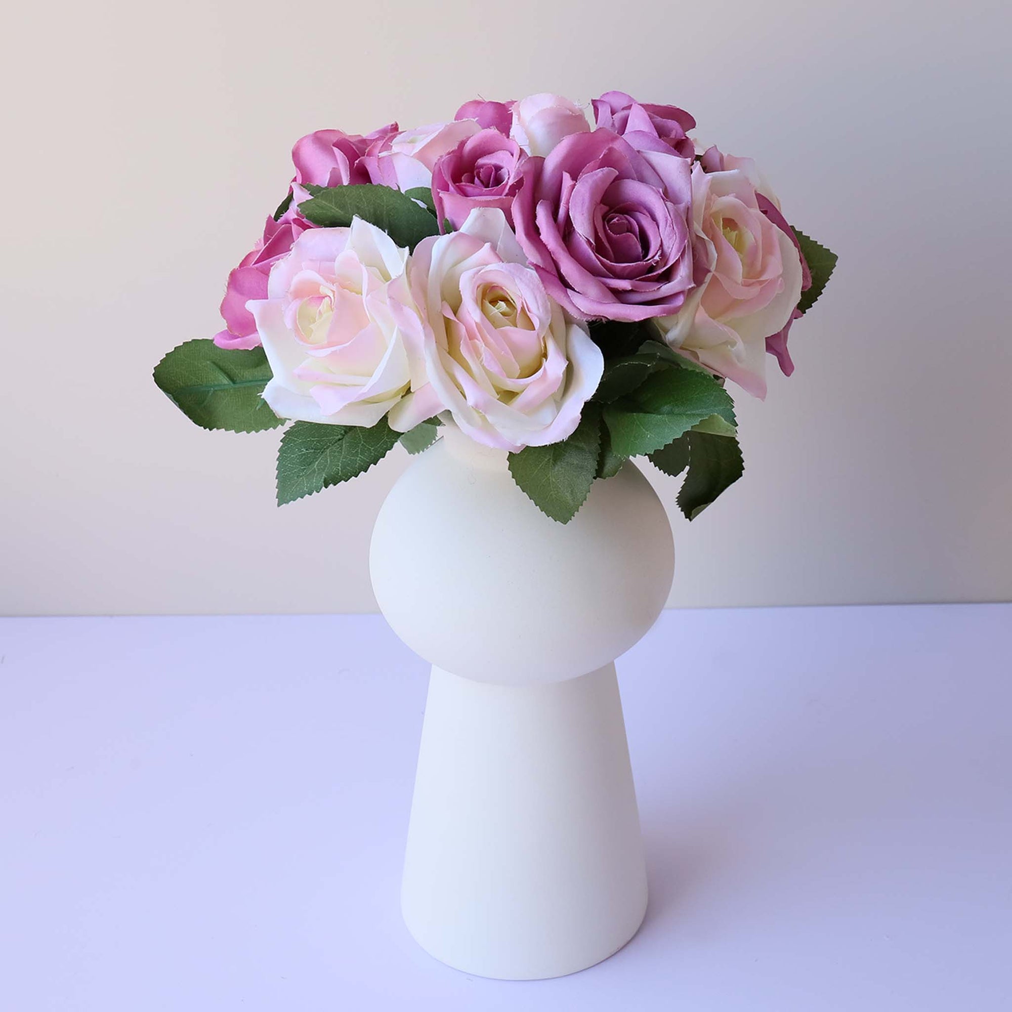 Small Flower Bunch Silk Rose Bouquet for DIY Crafts