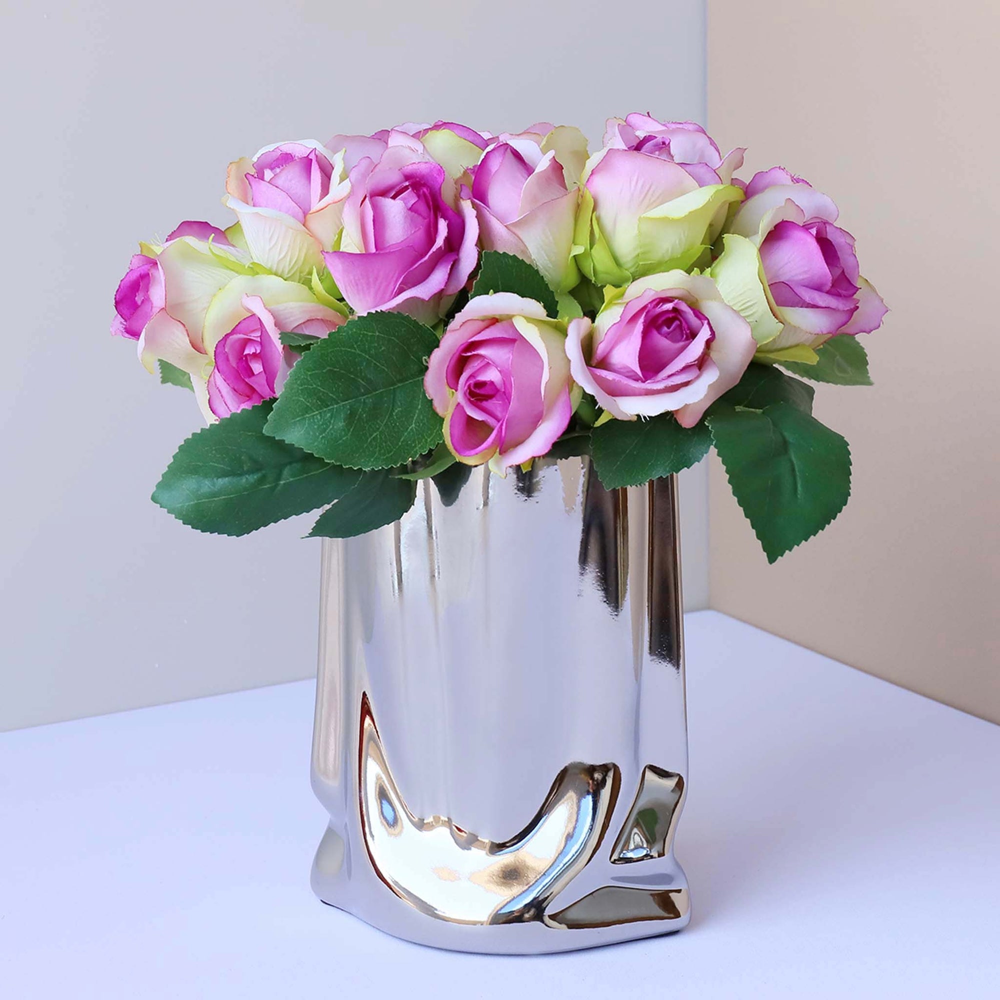 Small Flower Bouquet Silk Roses Bunches