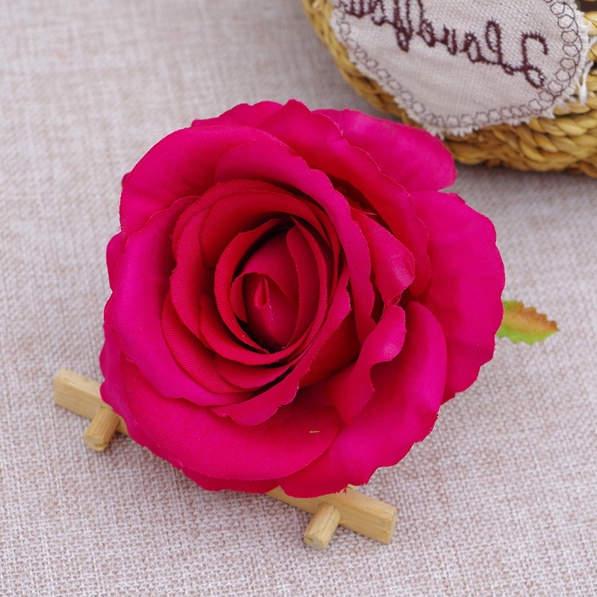 Quality Artificial Flower Heads Velvet Roses