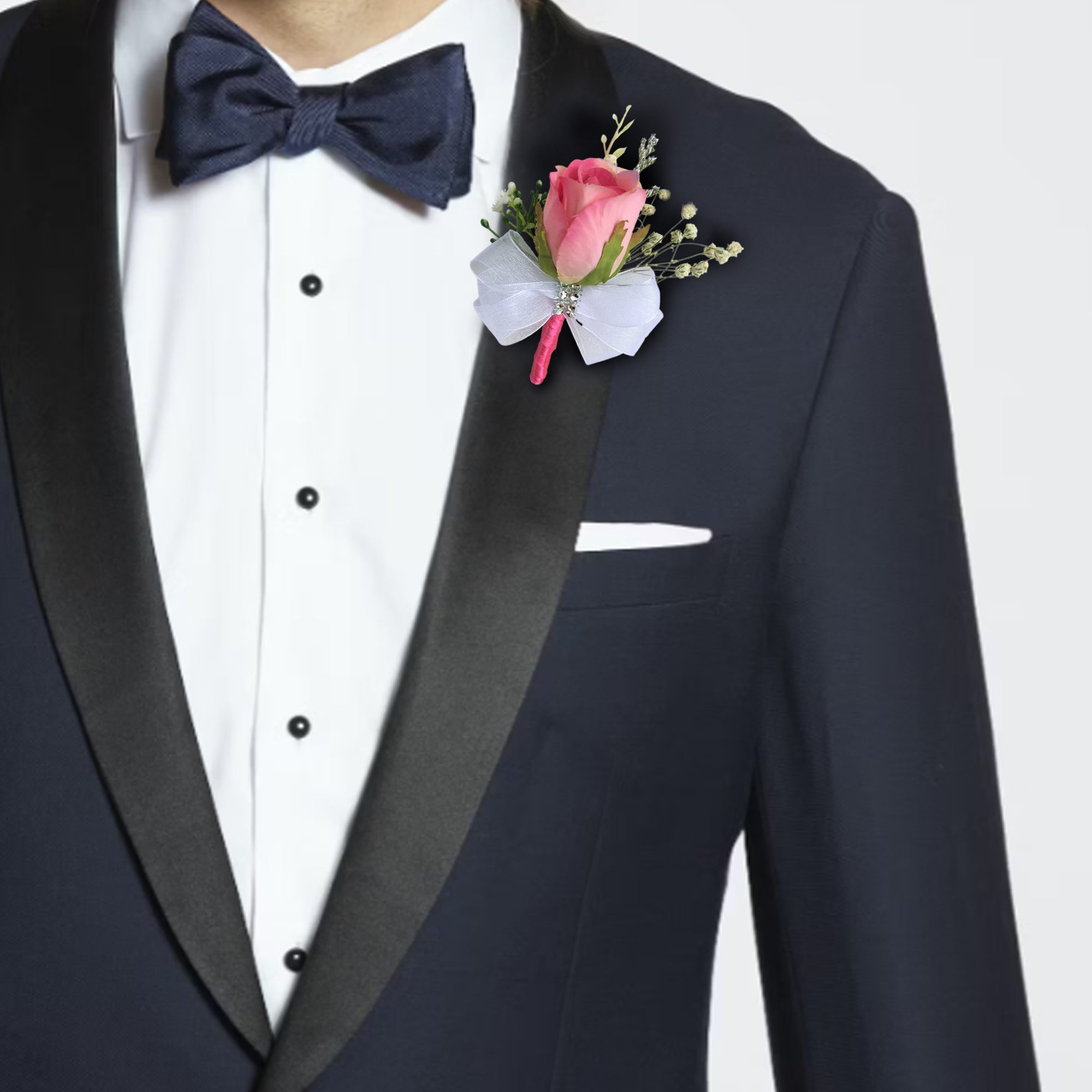 Homecoming Boutonniere Pink Rose Corsage for Prom Party