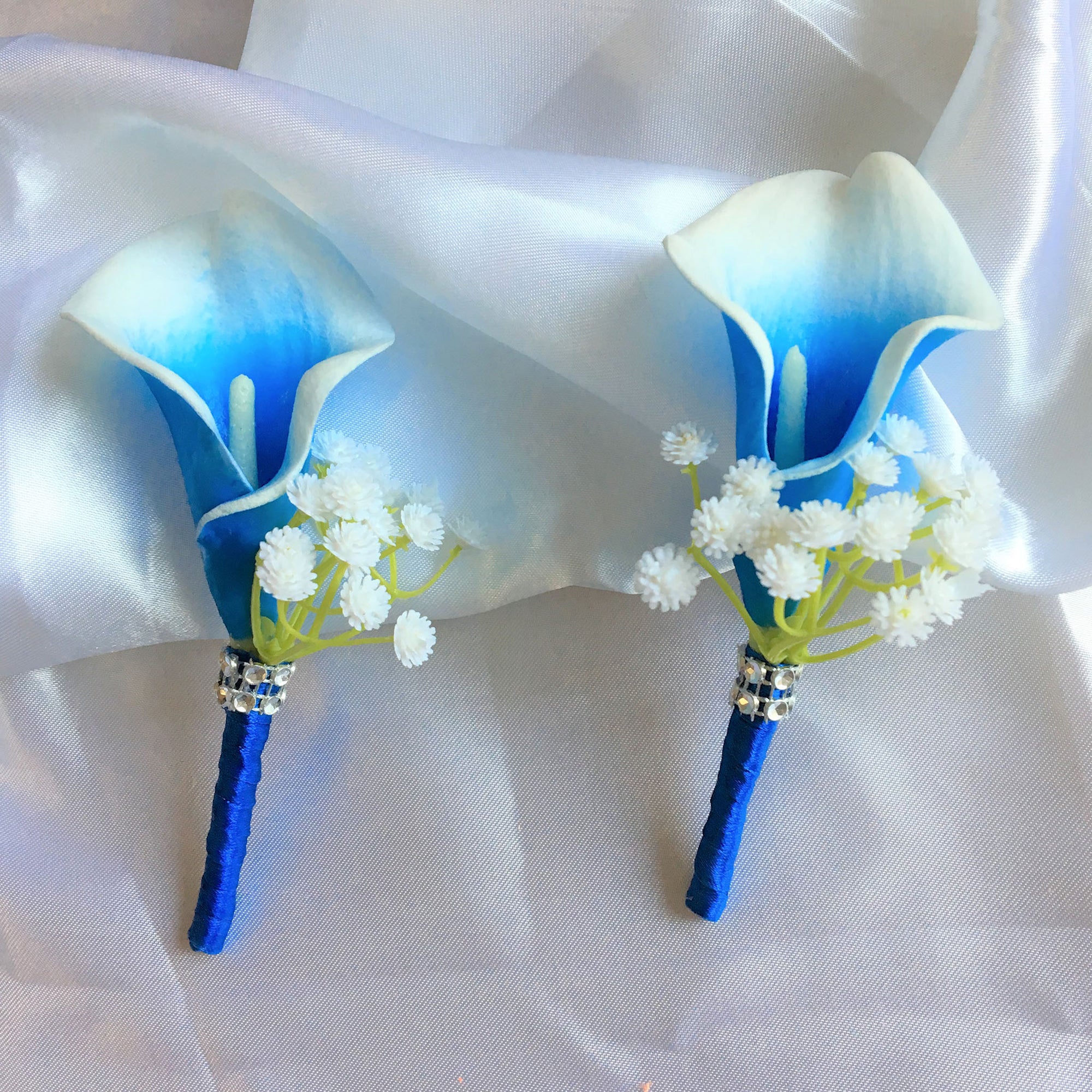 Royal Blue Wedding Bouquets Set