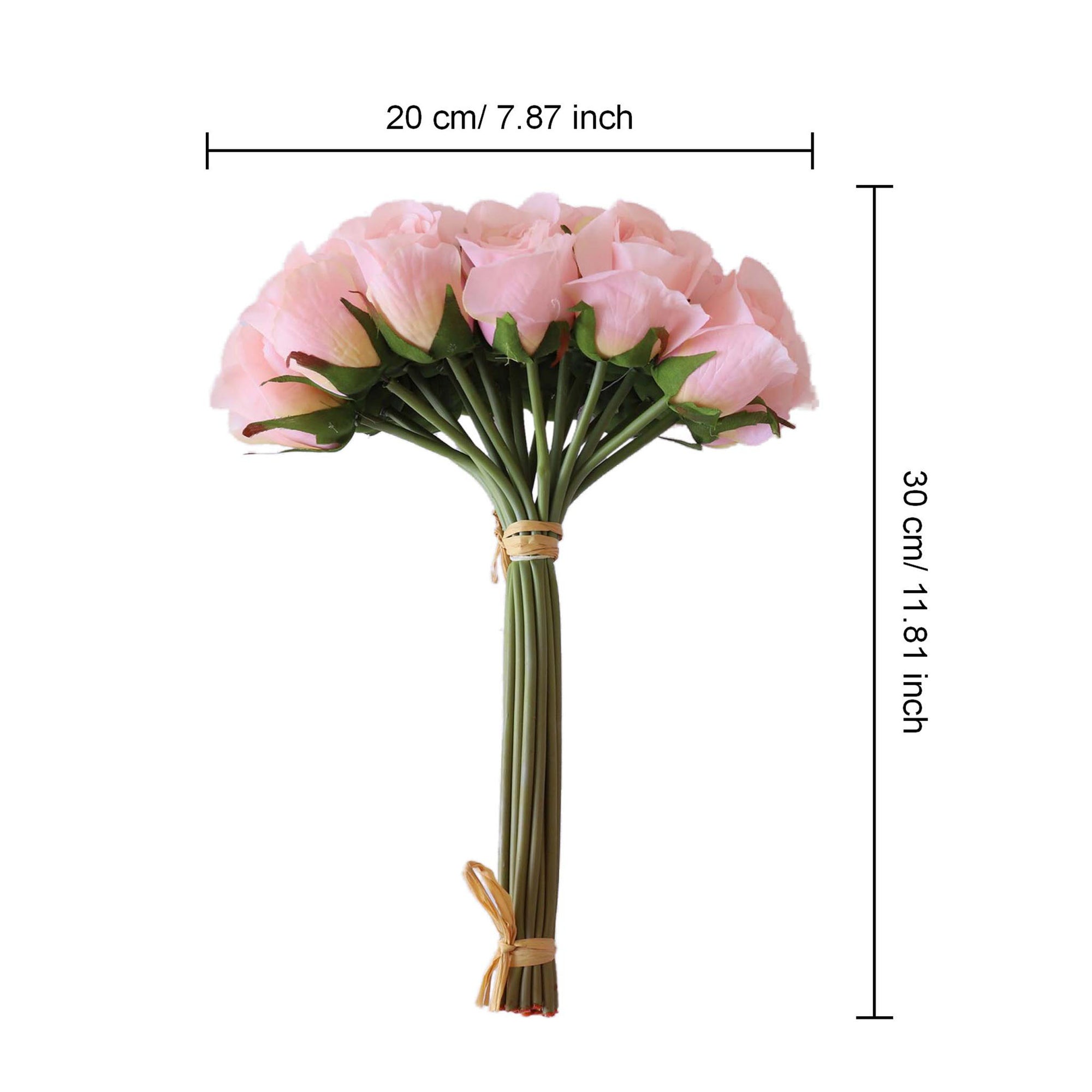 Silk Flower Bouquet Artificial Flowers Cream White Pink