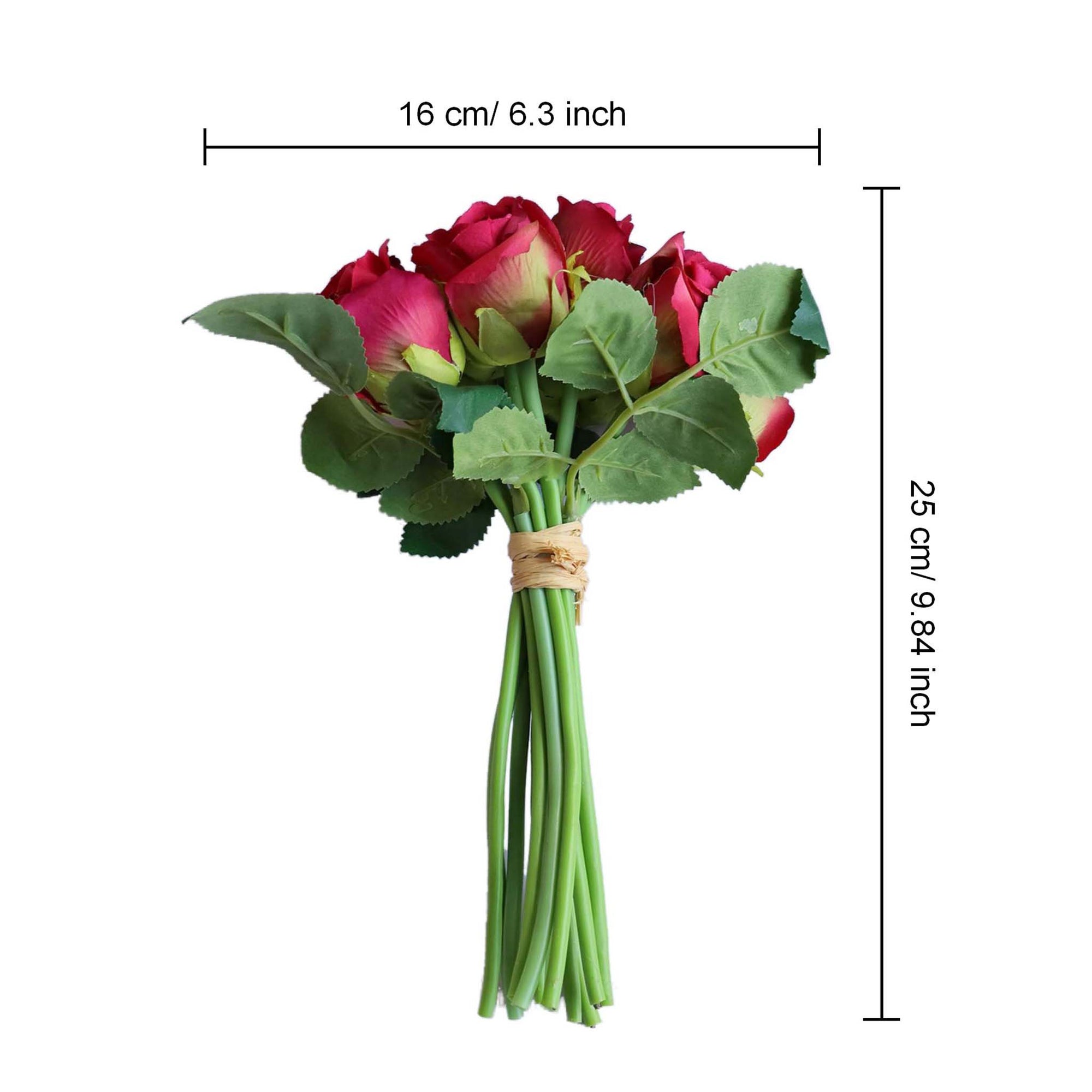Small Flower Bouquet Silk Roses Bunches
