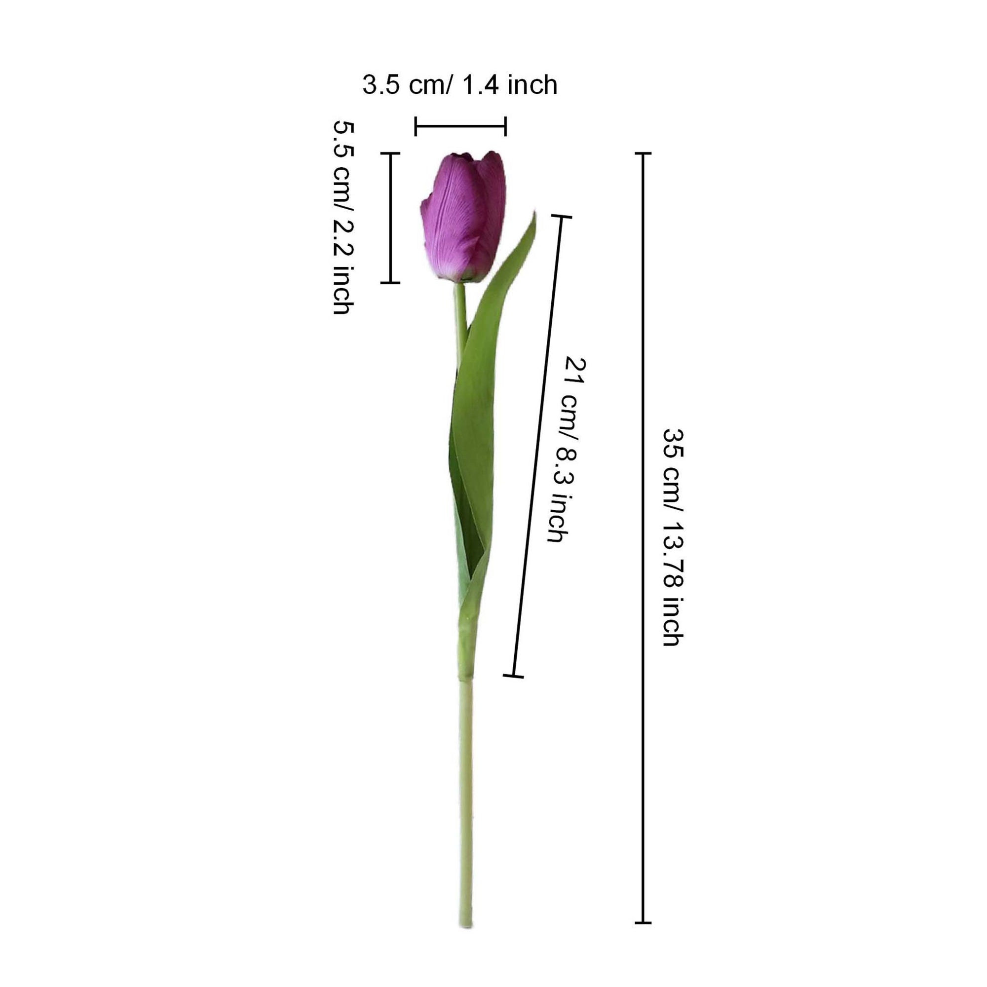 Real Touch Tulips Silk Flowers for Home Decor