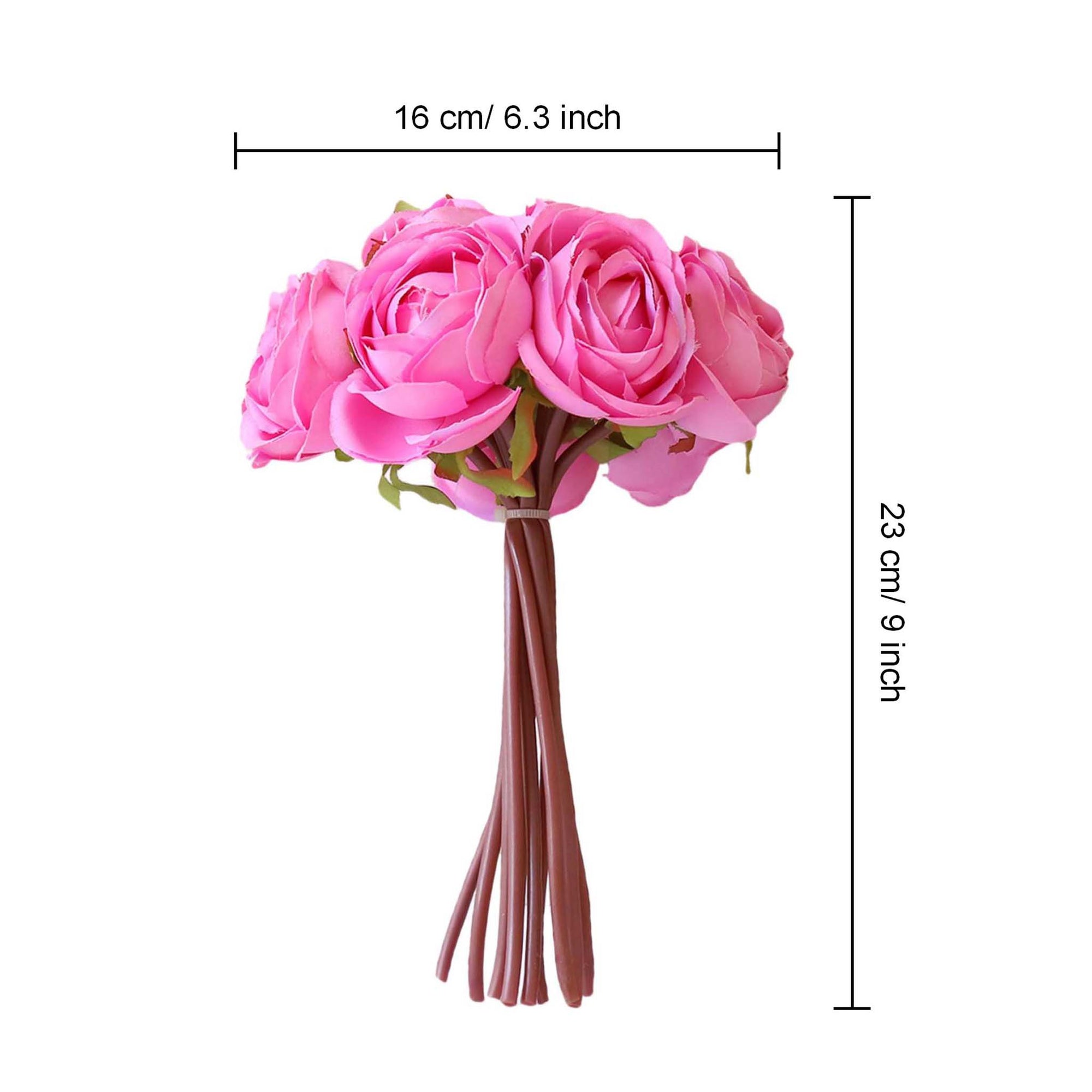 Silk Tea Roses Small Peony Wedding Flowers Bouquet