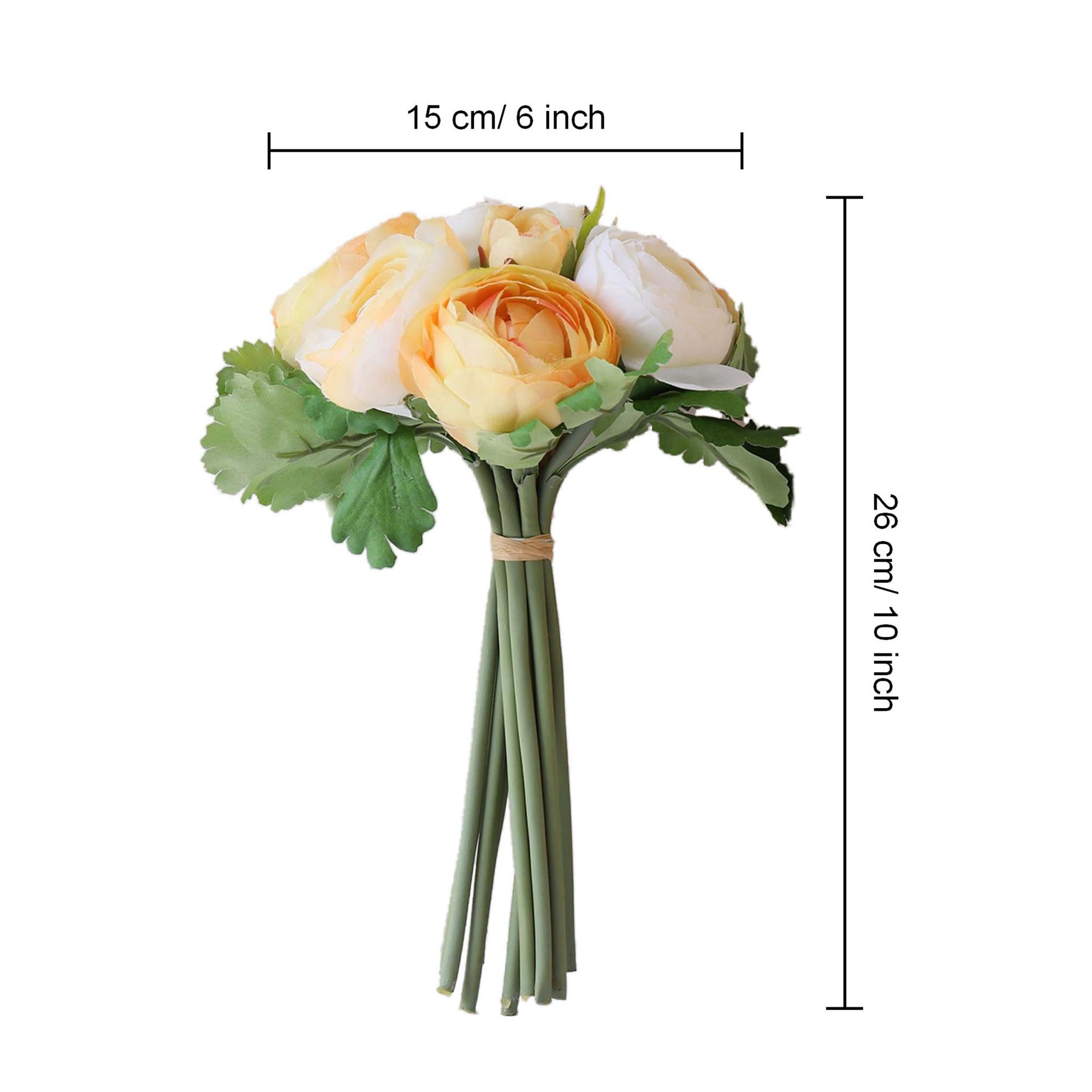 Silk Ranunculus Bouquet Artificial Camellia Flowers Arrangement