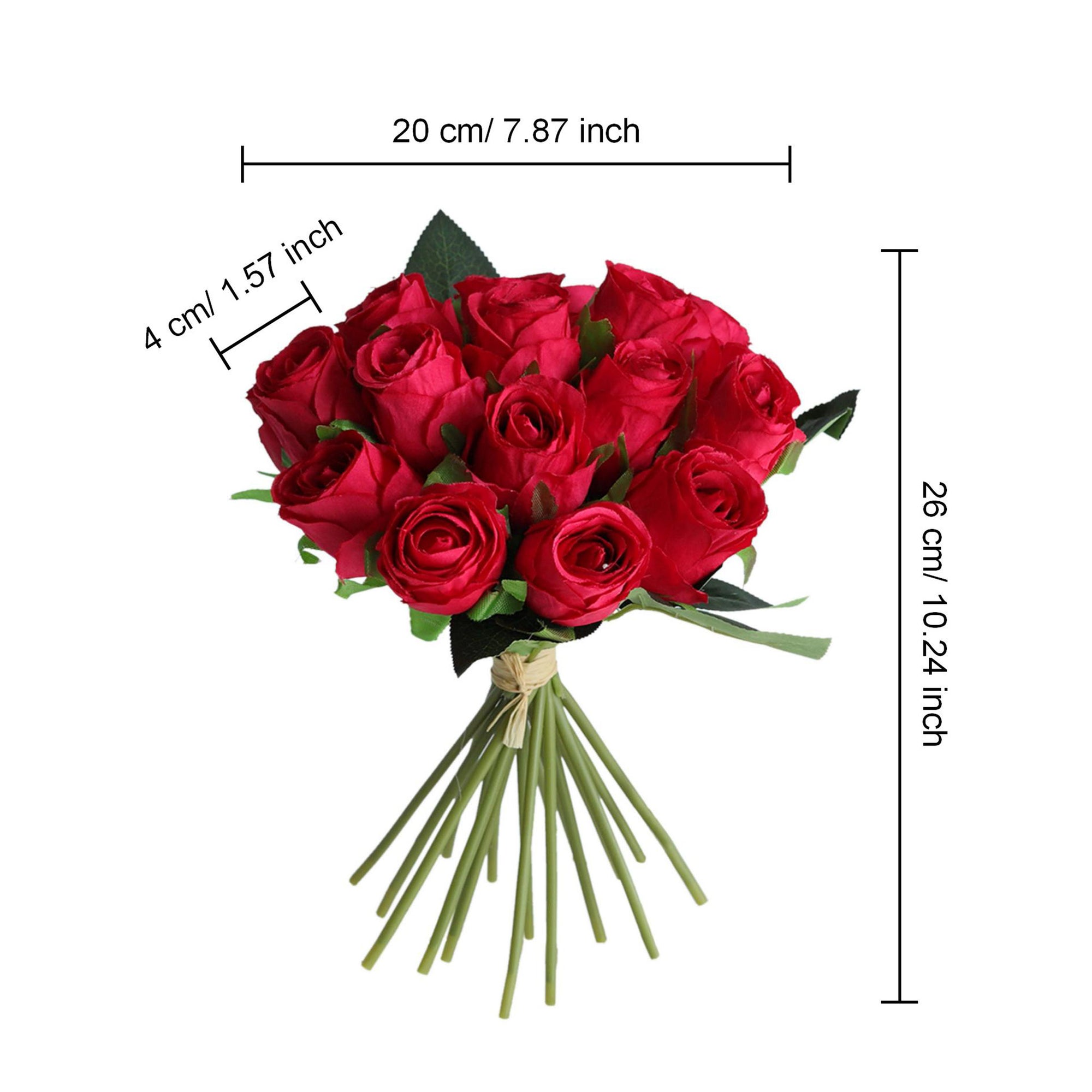 Artificial Silk Rose Buds Bouquet