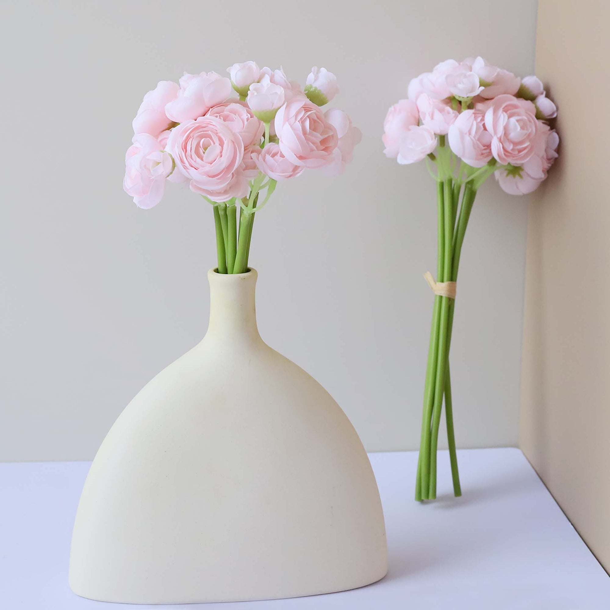 Small Peony Silk Ranunculus Flower Bundle