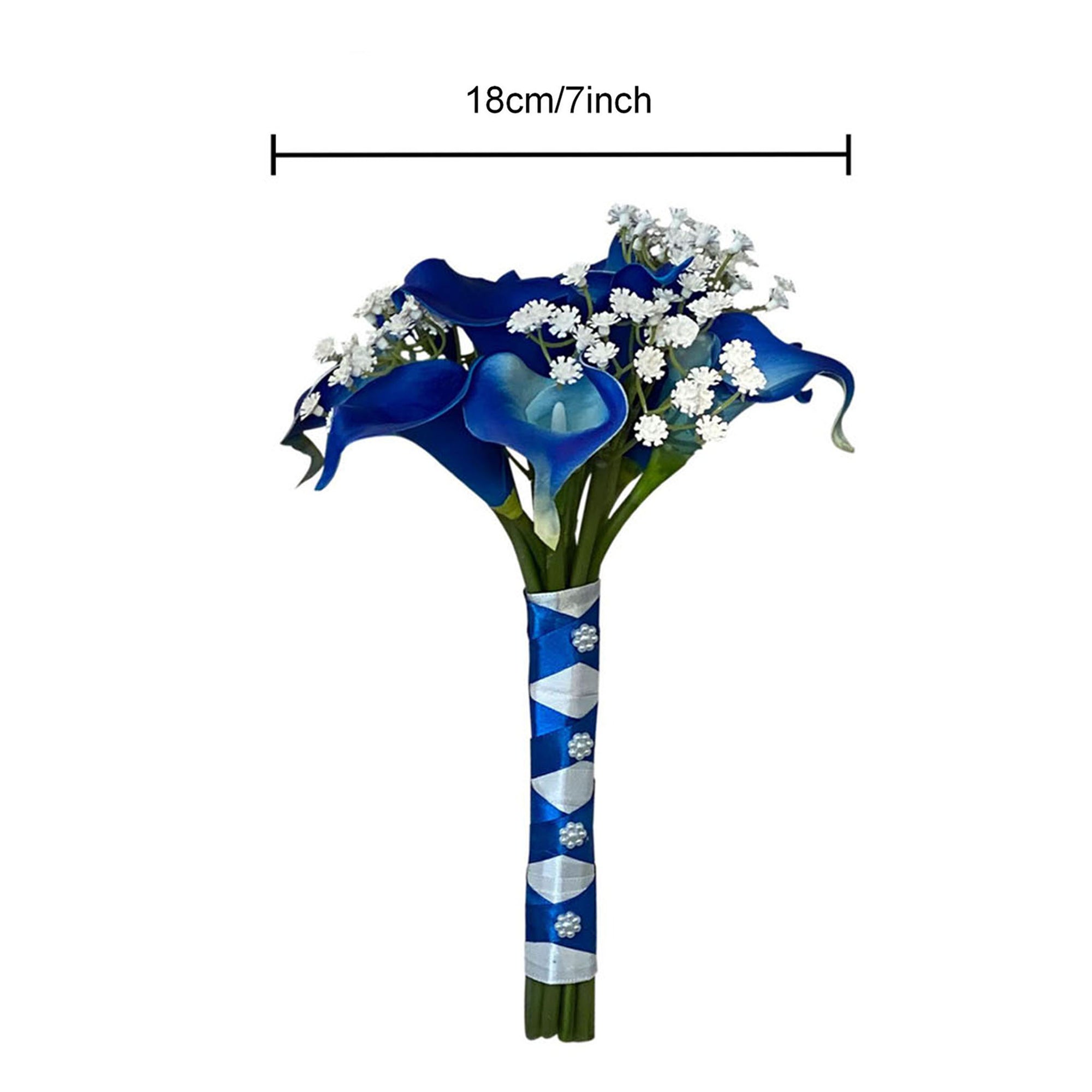 Royal Blue Calla Lily Bridesmaids Bouquet