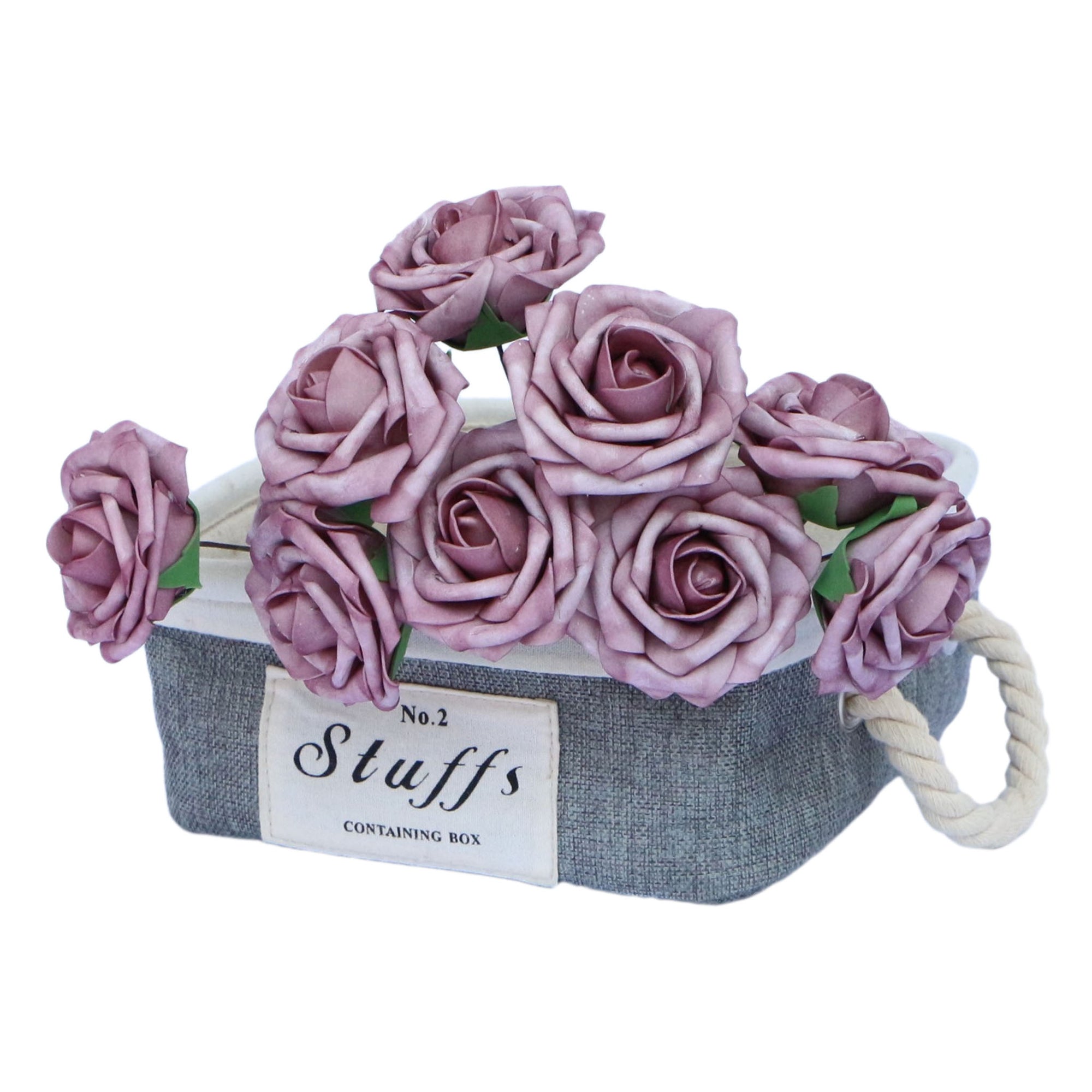 Dusty Purple Foam Roses Artificial Wedding Flowers