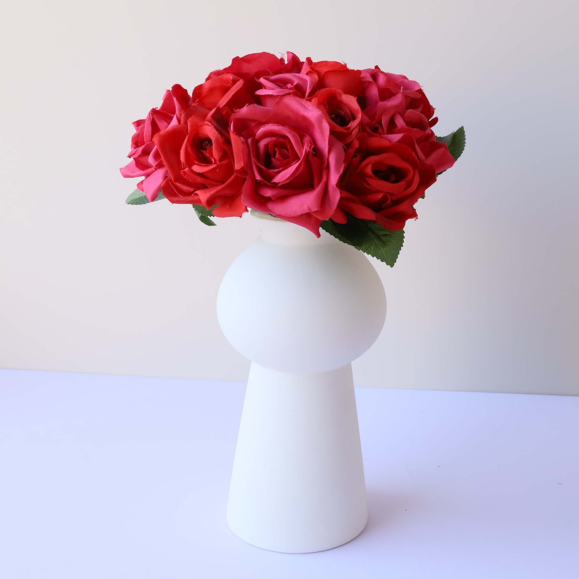 Champagne Silk Flower Bouquet Artificial Floral Arrangement for Home Decoration