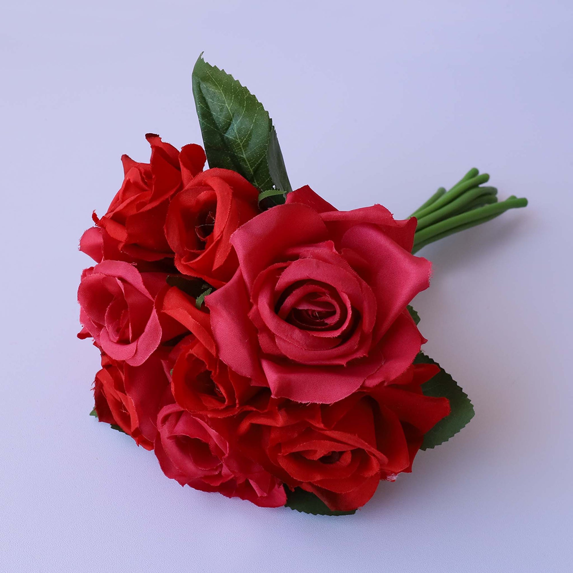 Champagne Silk Flower Bouquet Artificial Floral Arrangement for Home Decoration