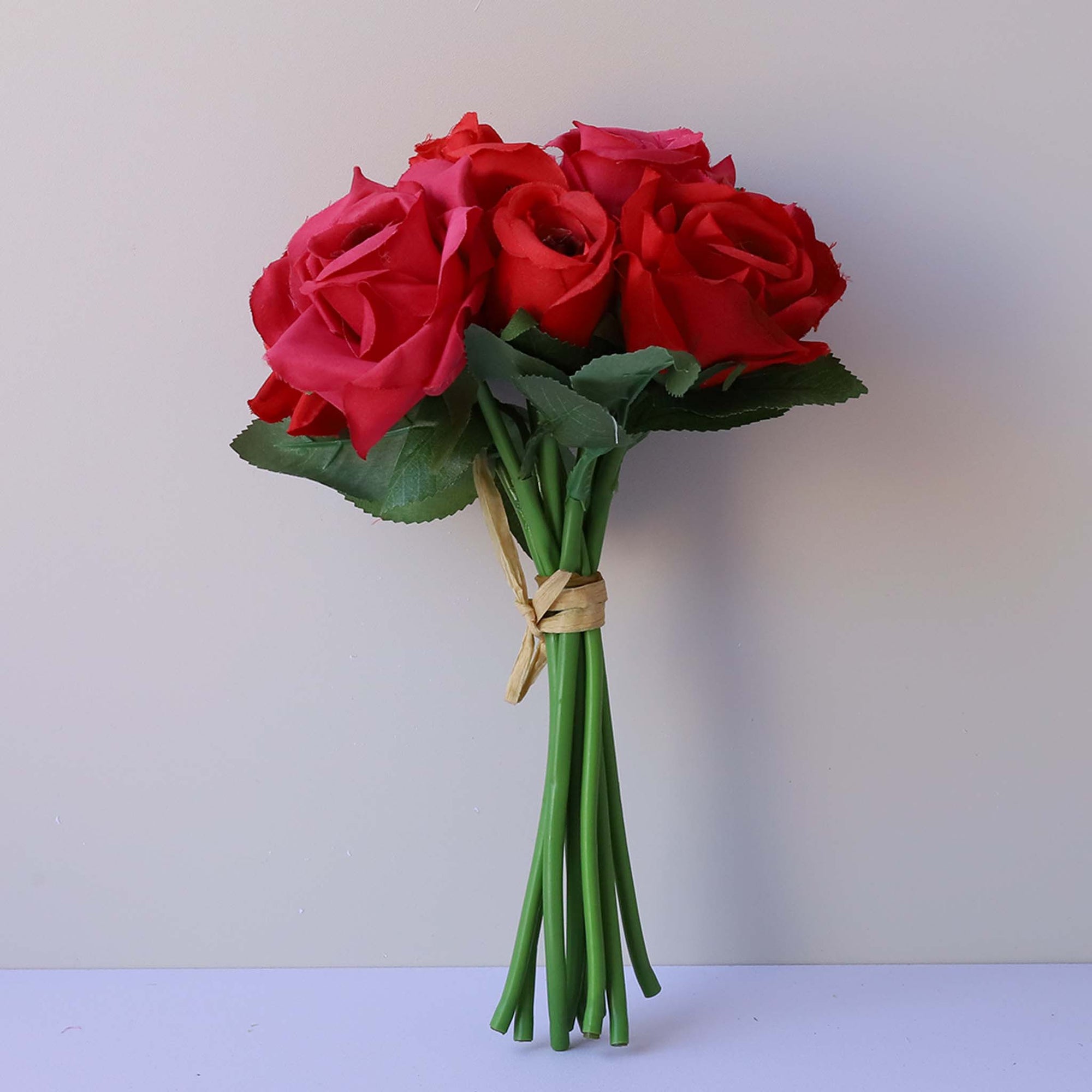 Champagne Silk Flower Bouquet Artificial Floral Arrangement for Home Decoration