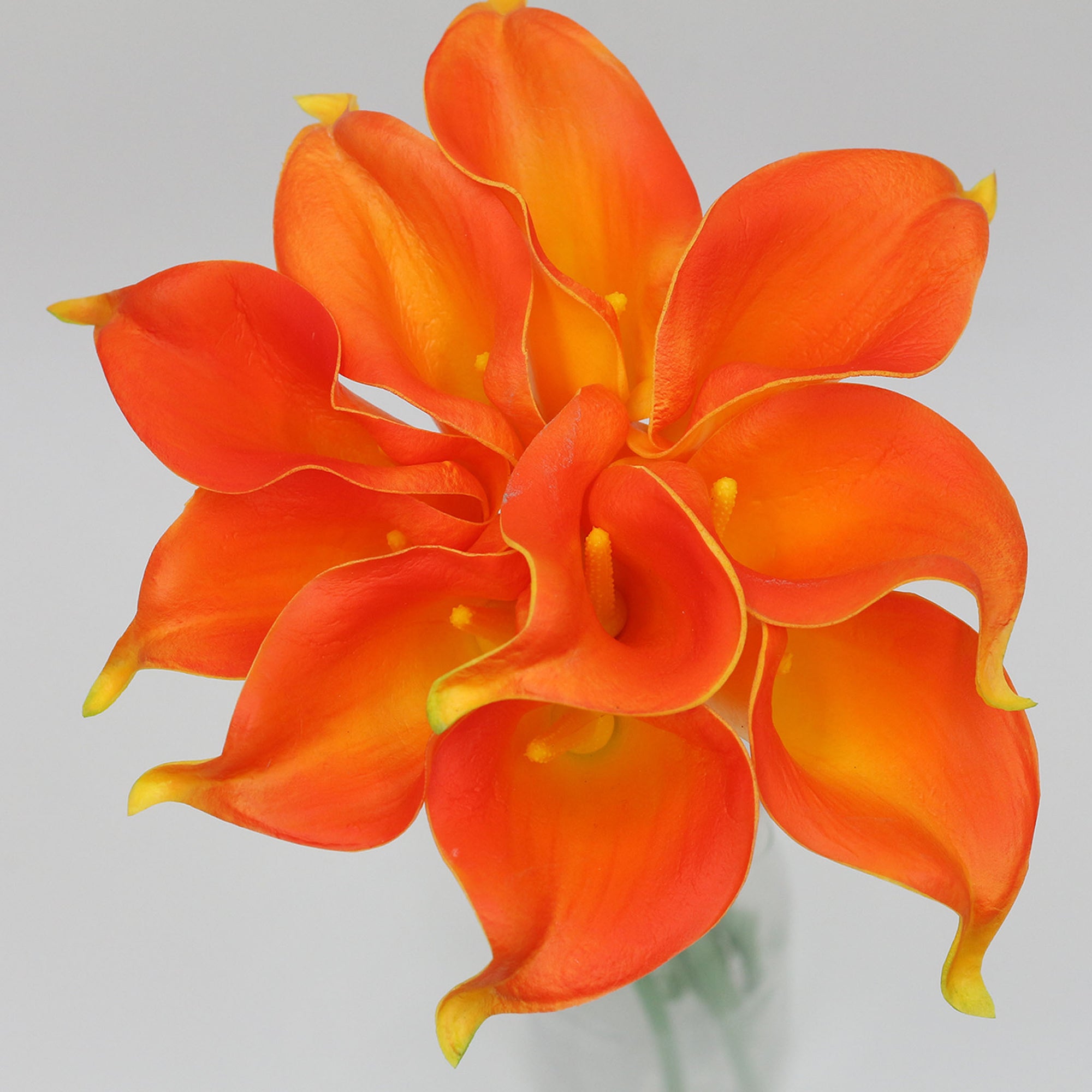 Orange Calla Lily Bulk Flowers Artificial 10 Bouquets