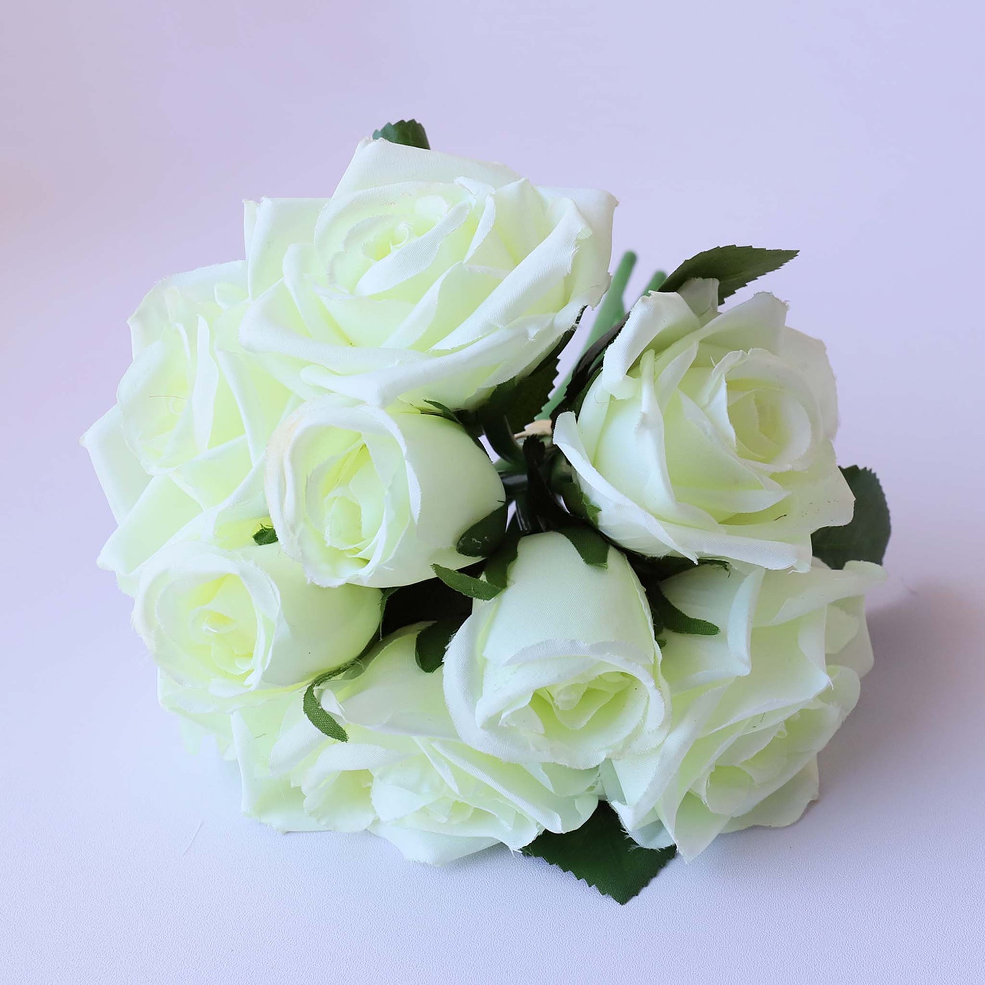 Champagne Silk Flower Bouquet Artificial Floral Arrangement for Home Decoration
