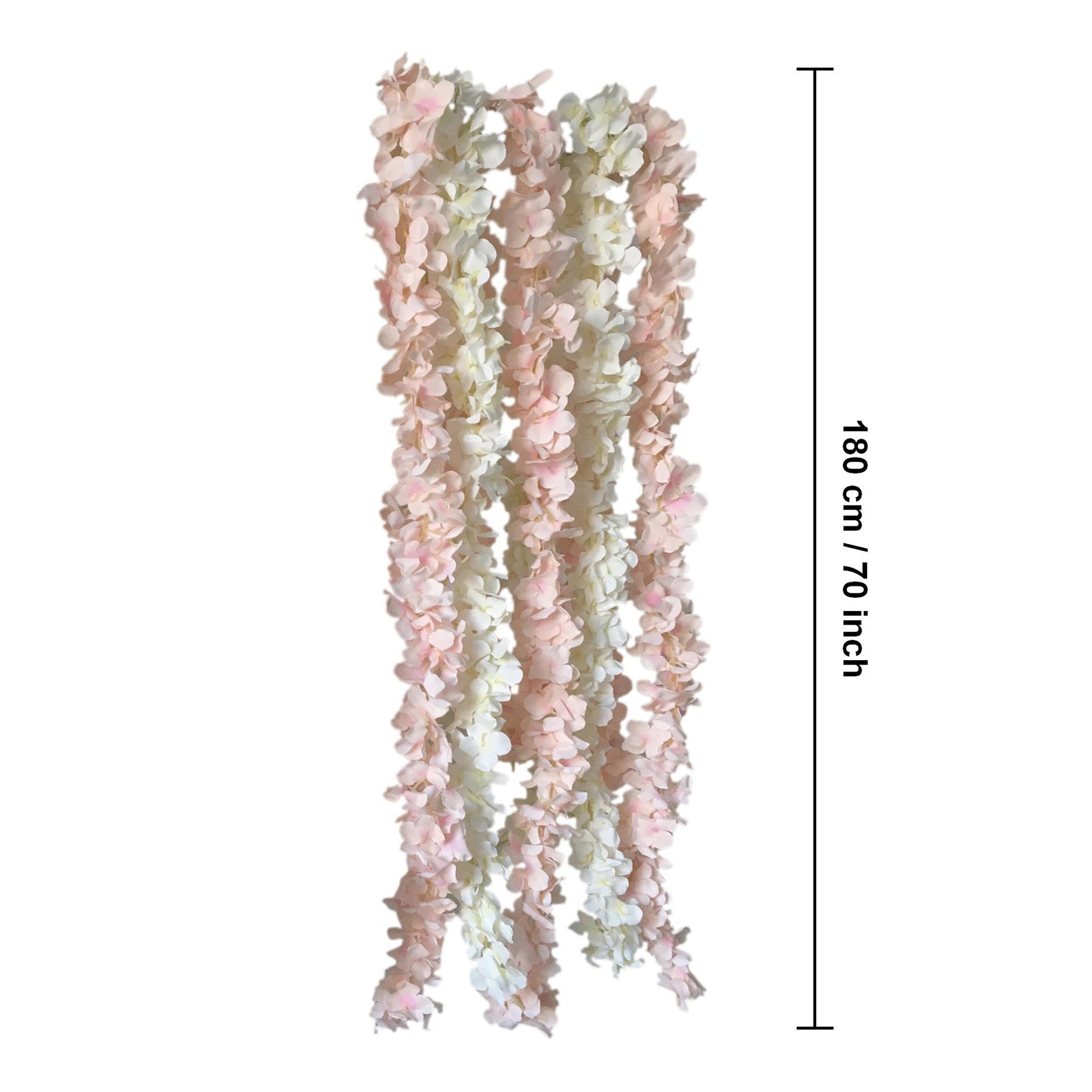 Blush Pink White Wisteria Flower Garland for Wedding Arch