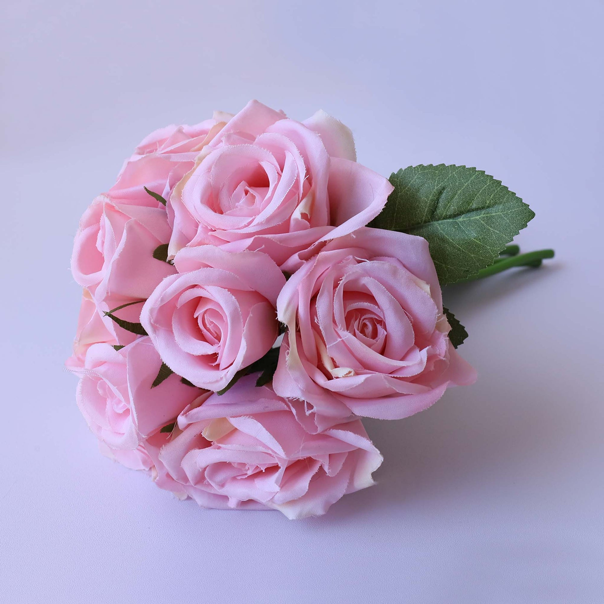 Fake Small Flower Bouquet Silk Rose Bunches