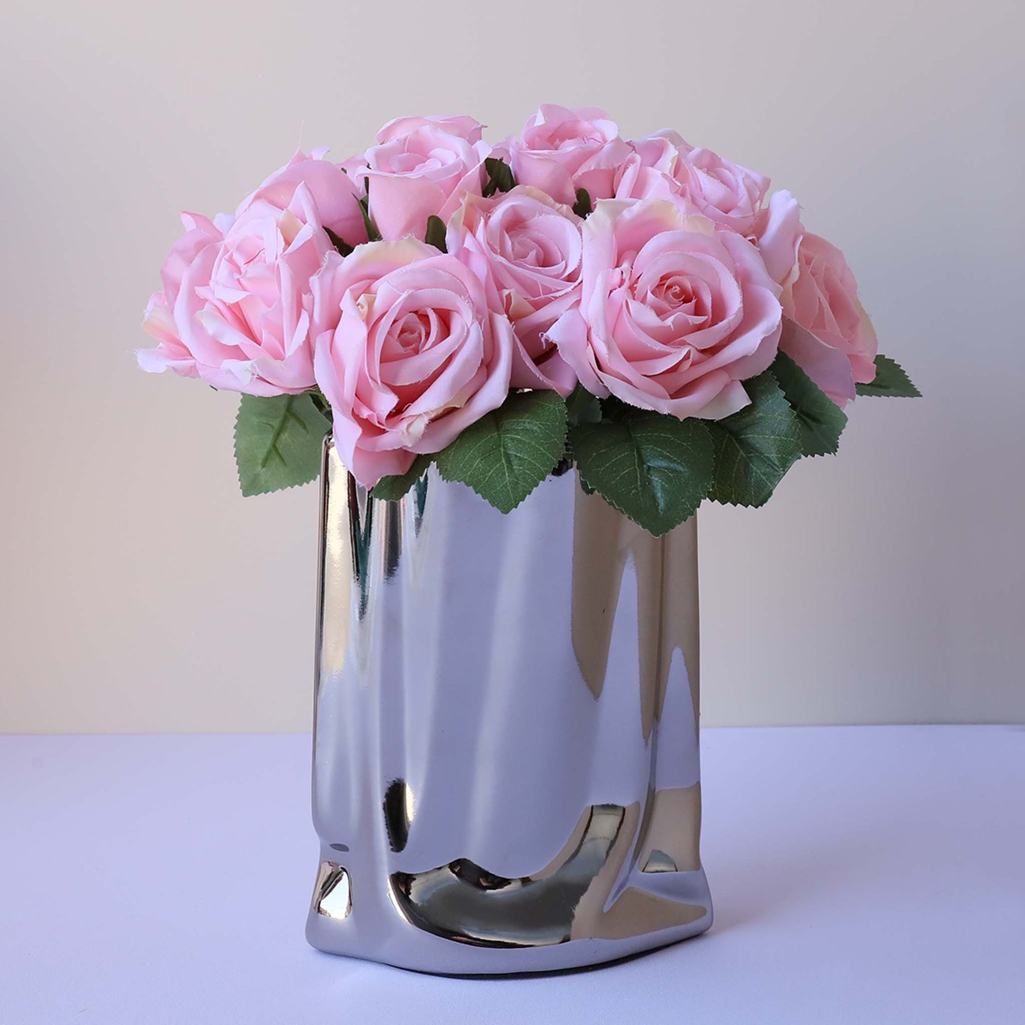Fake Small Flower Bouquet Silk Rose Bunches