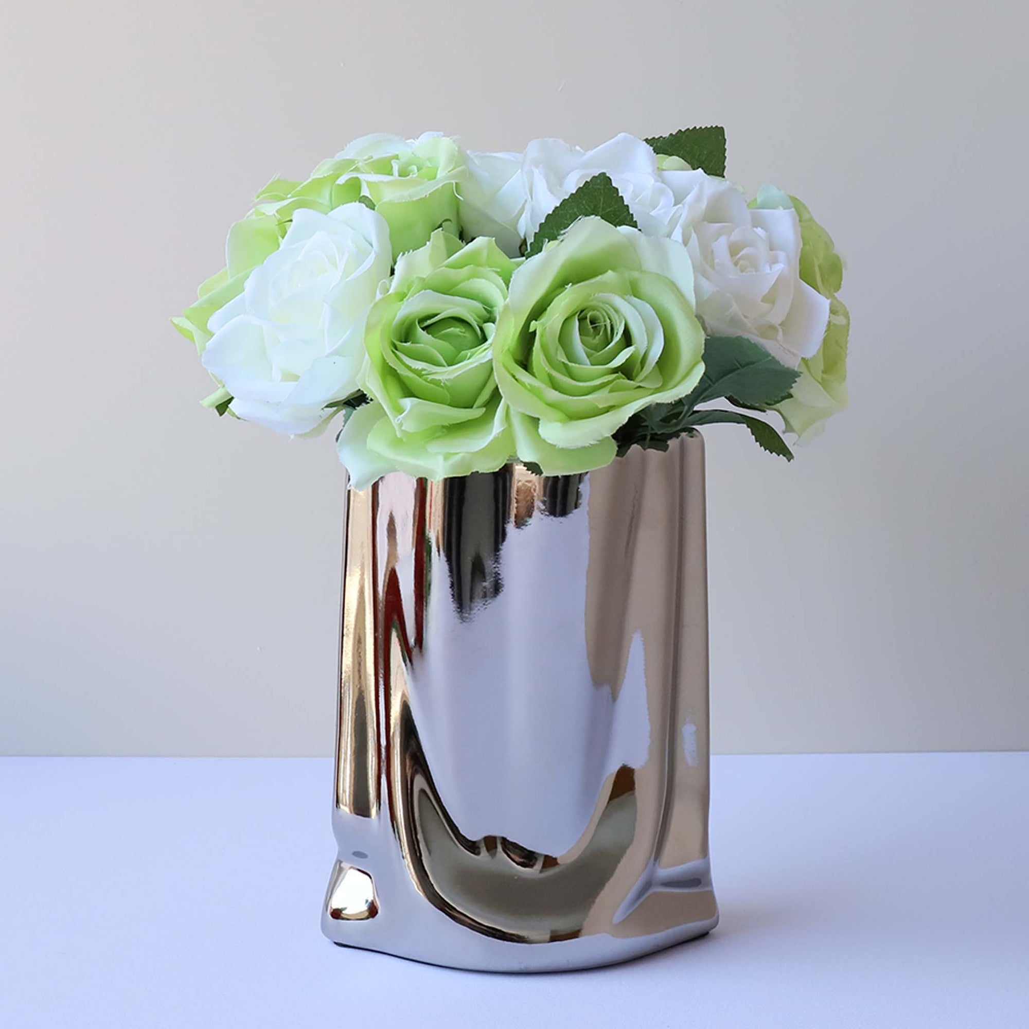 Small Flower Bunch Silk Rose Bouquet for DIY Crafts