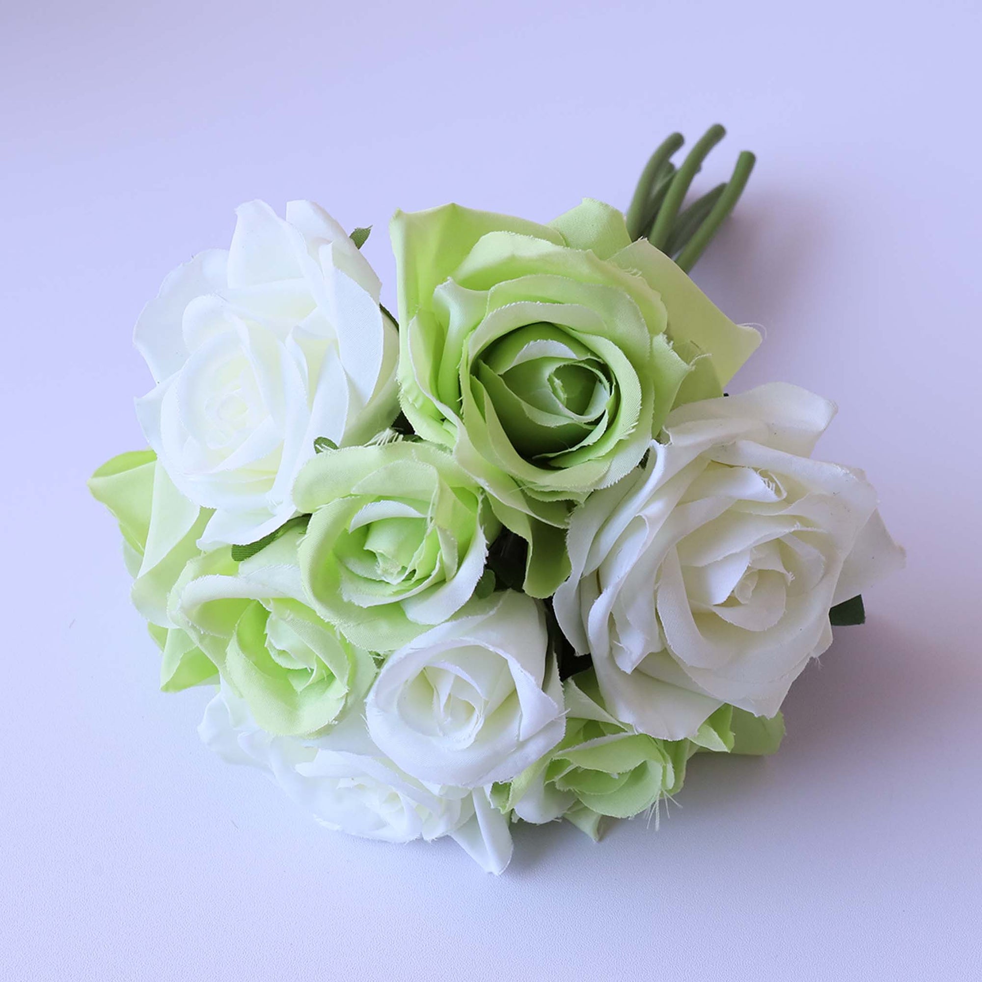 Small Flower Bunch Silk Rose Bouquet for DIY Crafts
