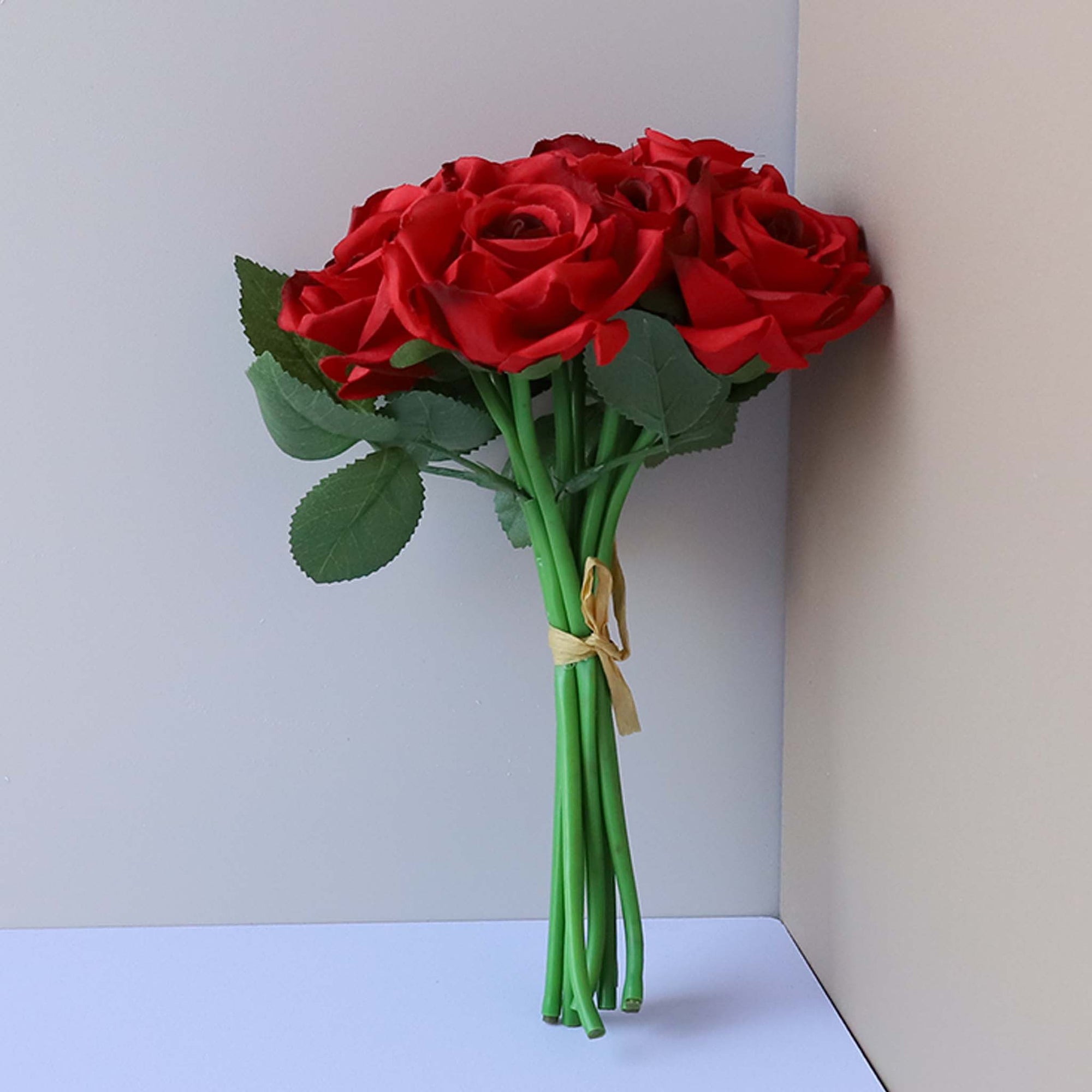 Fake Small Flower Bouquet Silk Rose Bunches