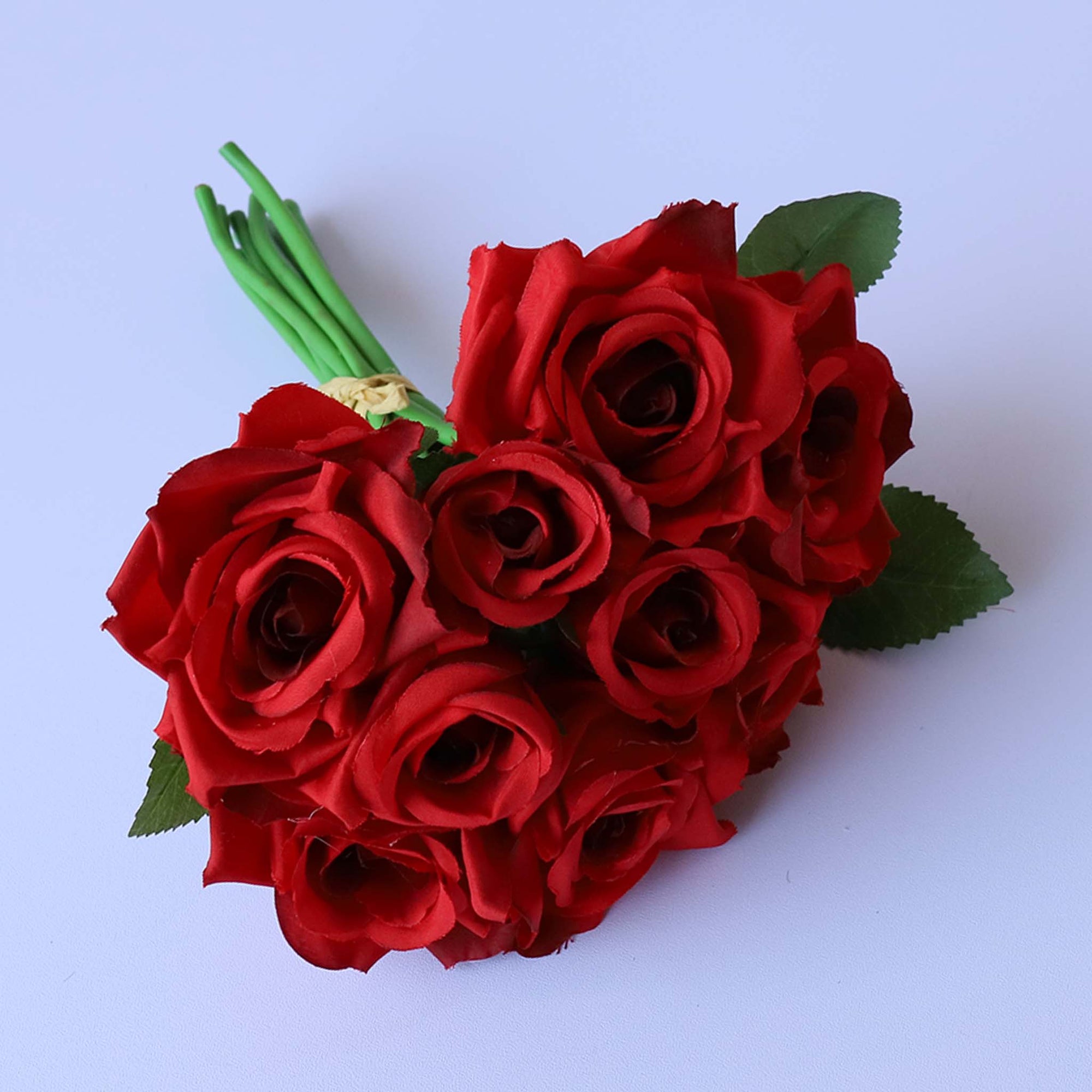 Fake Small Flower Bouquet Silk Rose Bunches