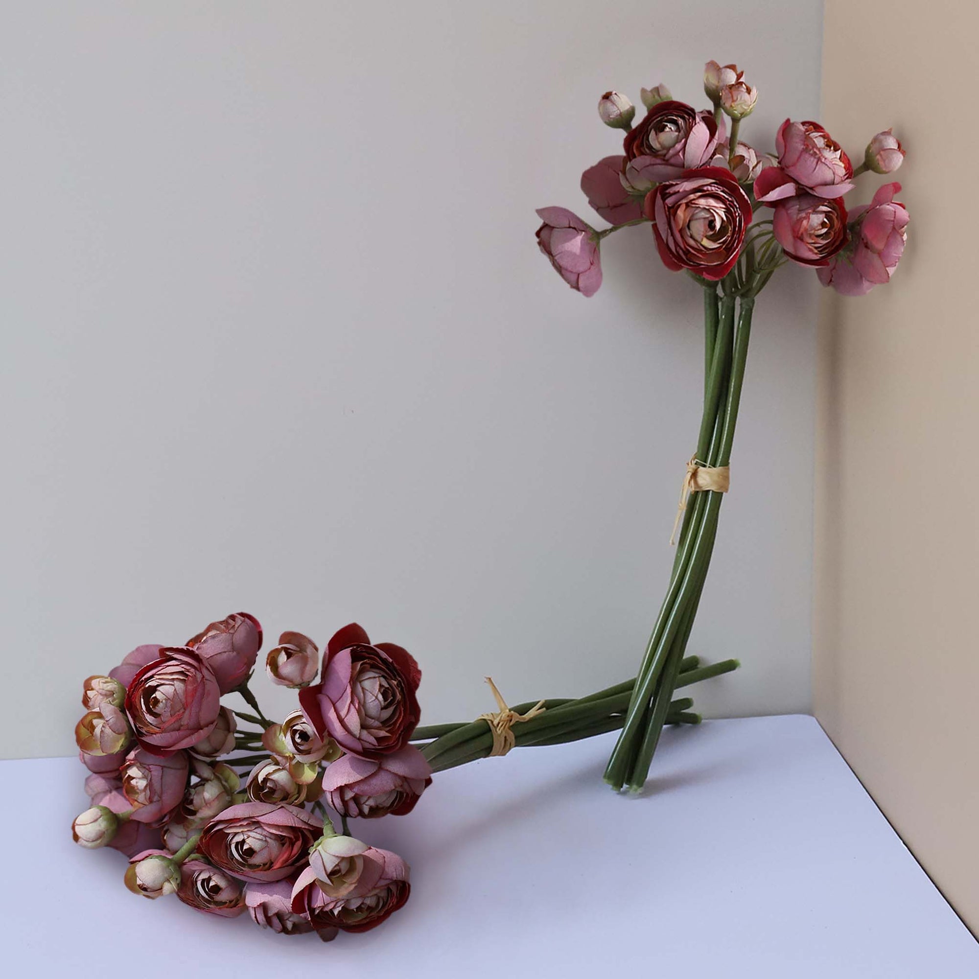 Small Peony Silk Ranunculus Flower Bundle