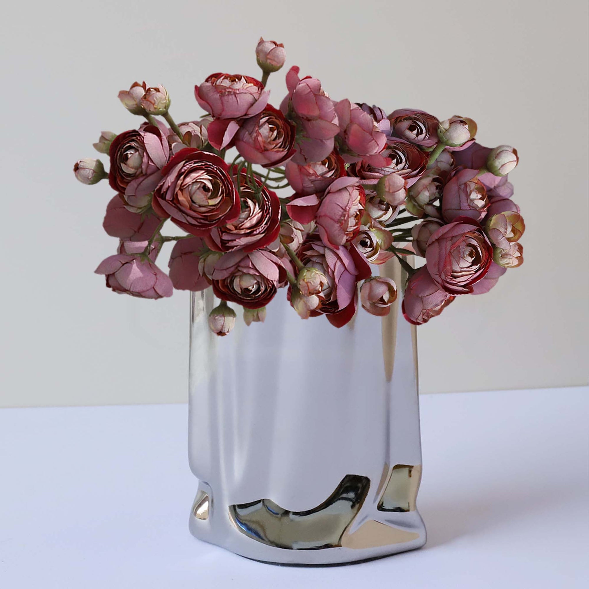 Small Peony Silk Ranunculus Flower Bundle