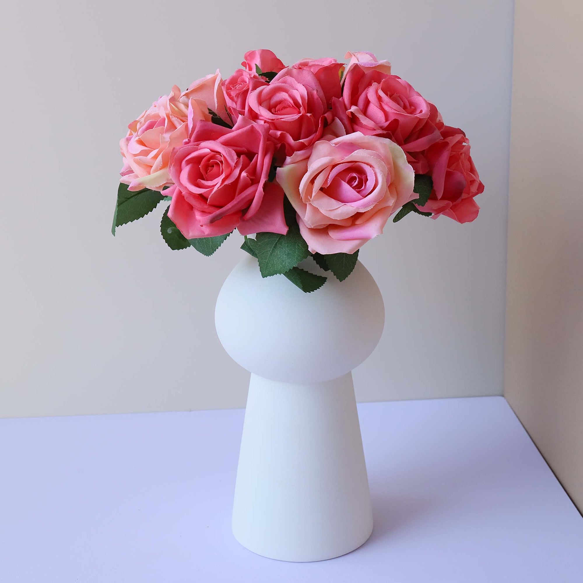 Fake Small Flower Bouquet Silk Rose Bunches