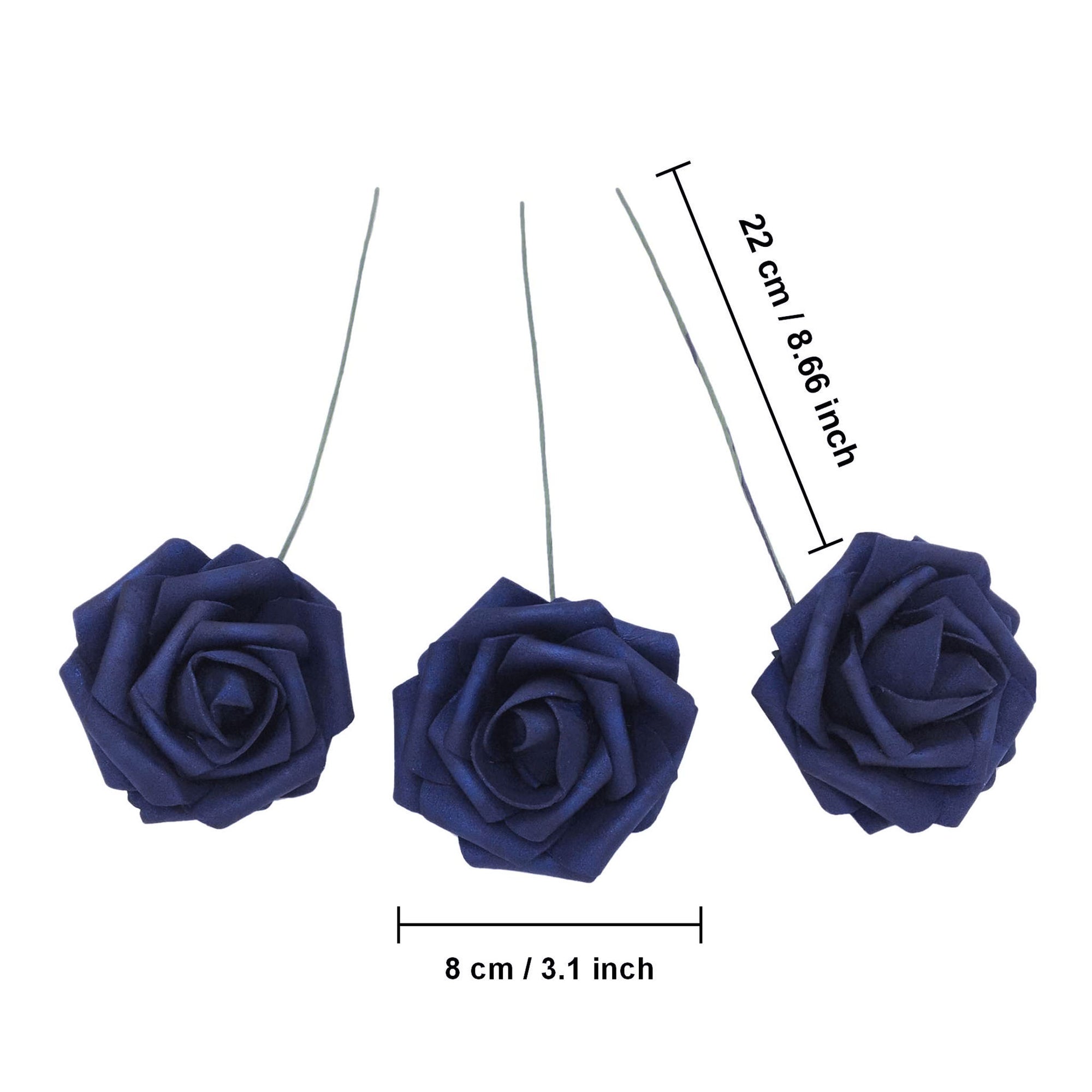 Navy Blue Roses Artificial Bulk Flowers for Wedding