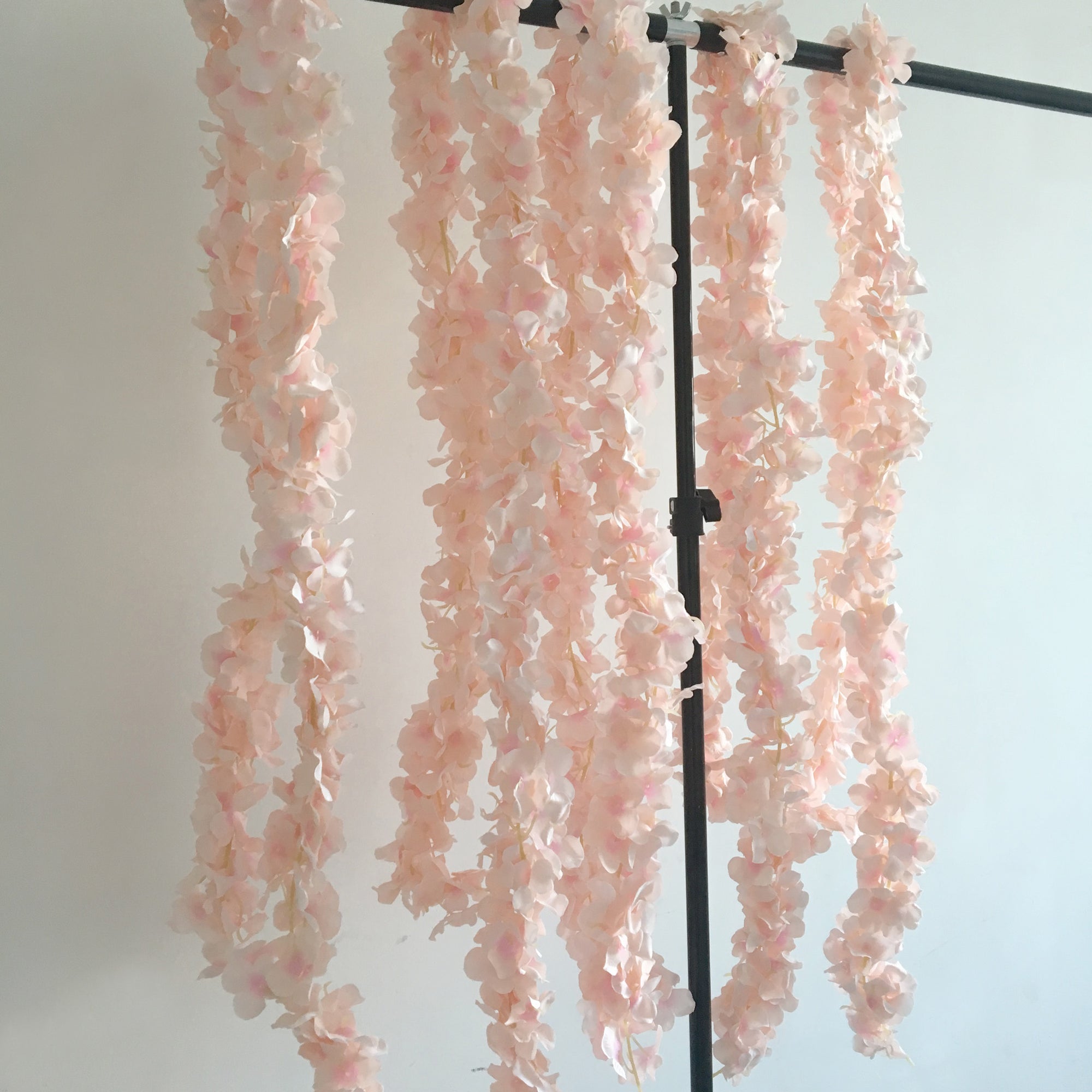 Blush Pink White Wisteria Flower Garland for Wedding Arch