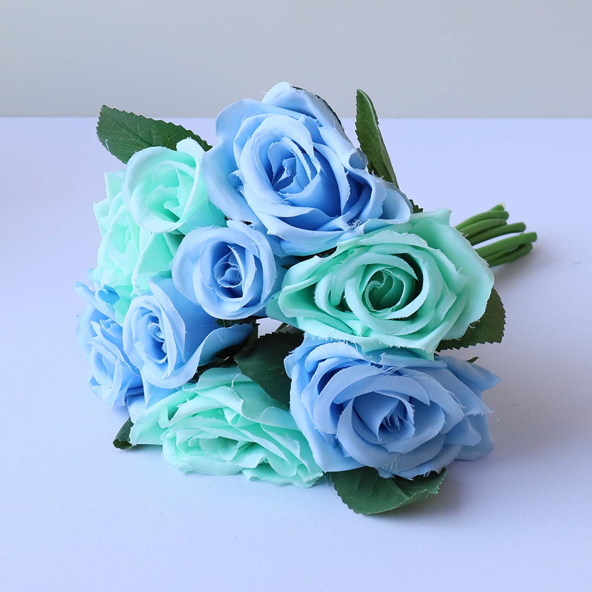 Small Flower Bunch Silk Rose Bouquet for DIY Crafts