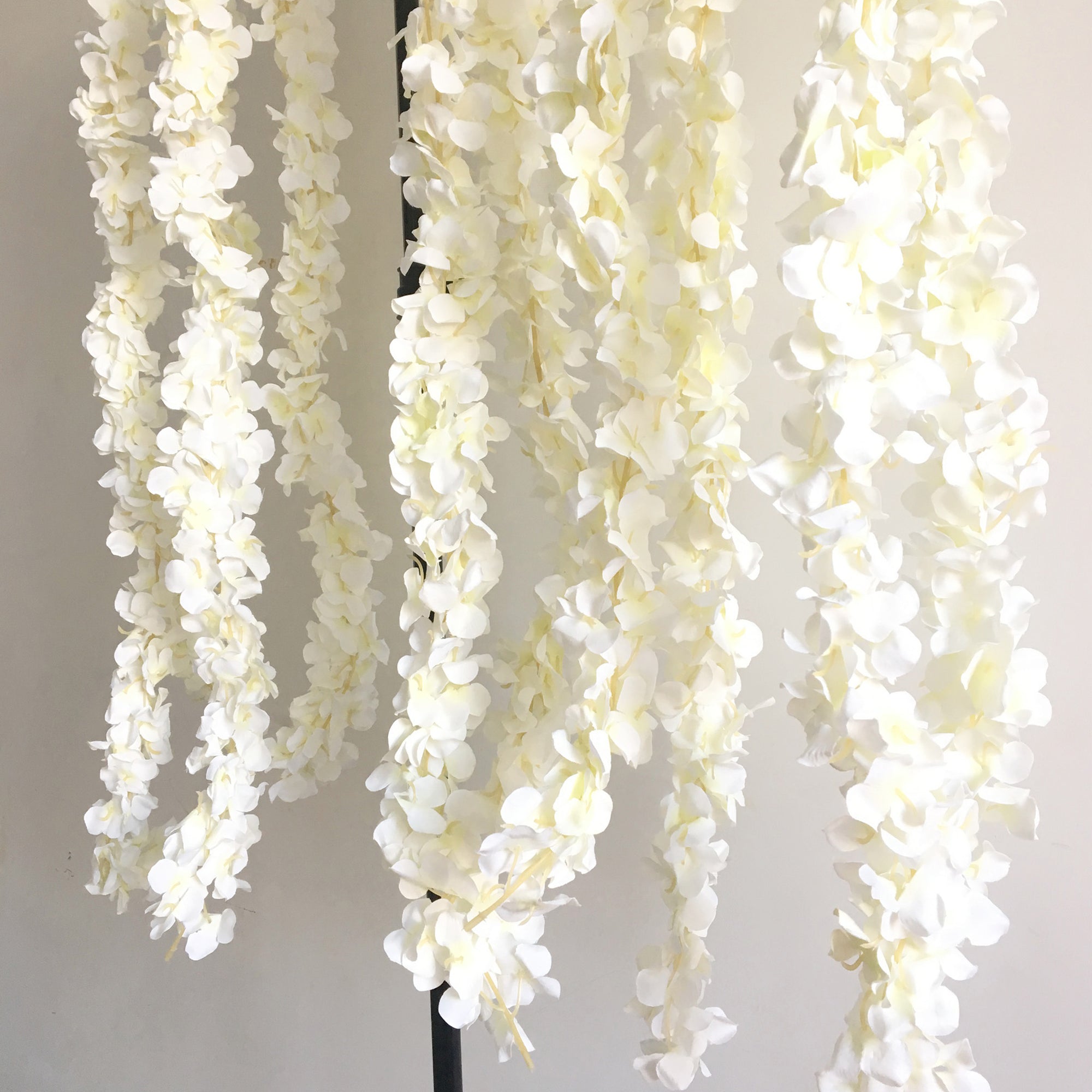 Blush Pink White Wisteria Flower Garland for Wedding Arch