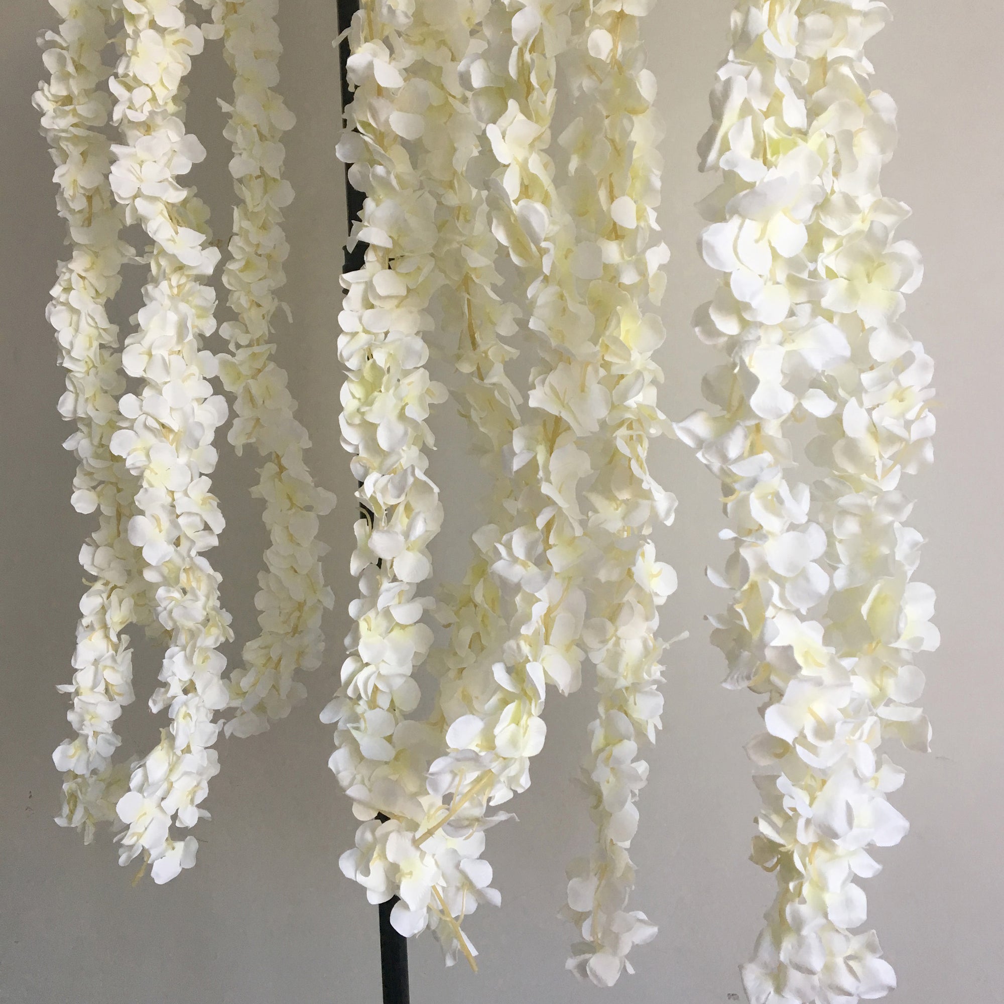 Blush Pink White Wisteria Flower Garland for Wedding Arch